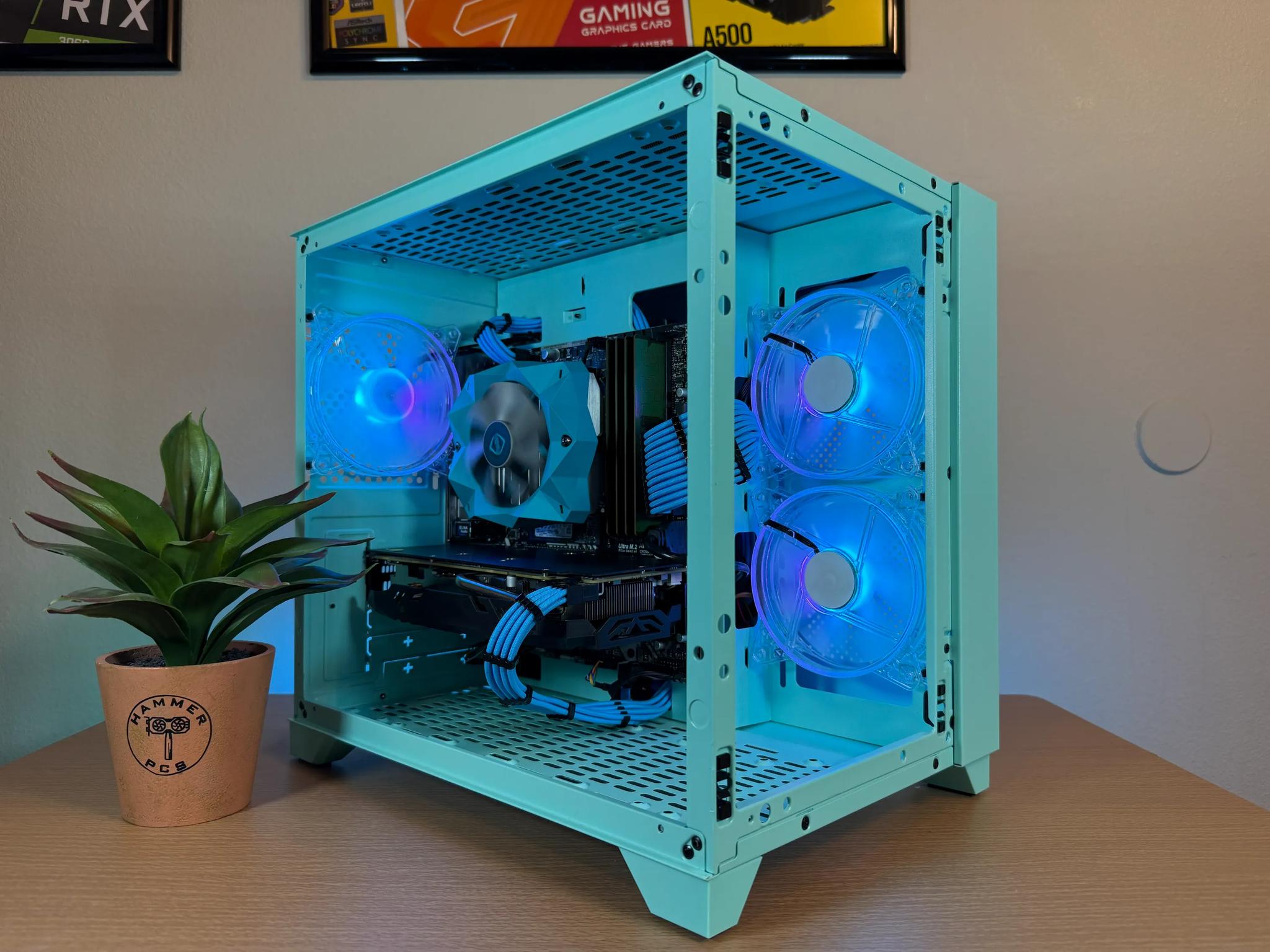 ❄️🩵MINT Themed Gaming PC❄️🩵| Windows 11, Intel i5, RX 580 | Fortnite, GTA V, Valorant, More!