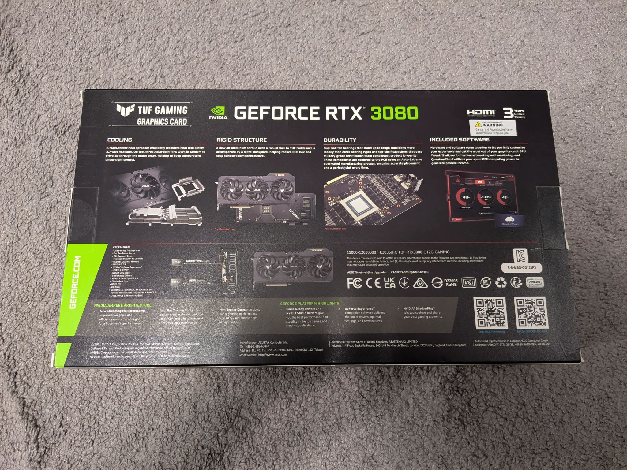 Asus TUF Gaming GeForce RTX 3080 12GB LHR