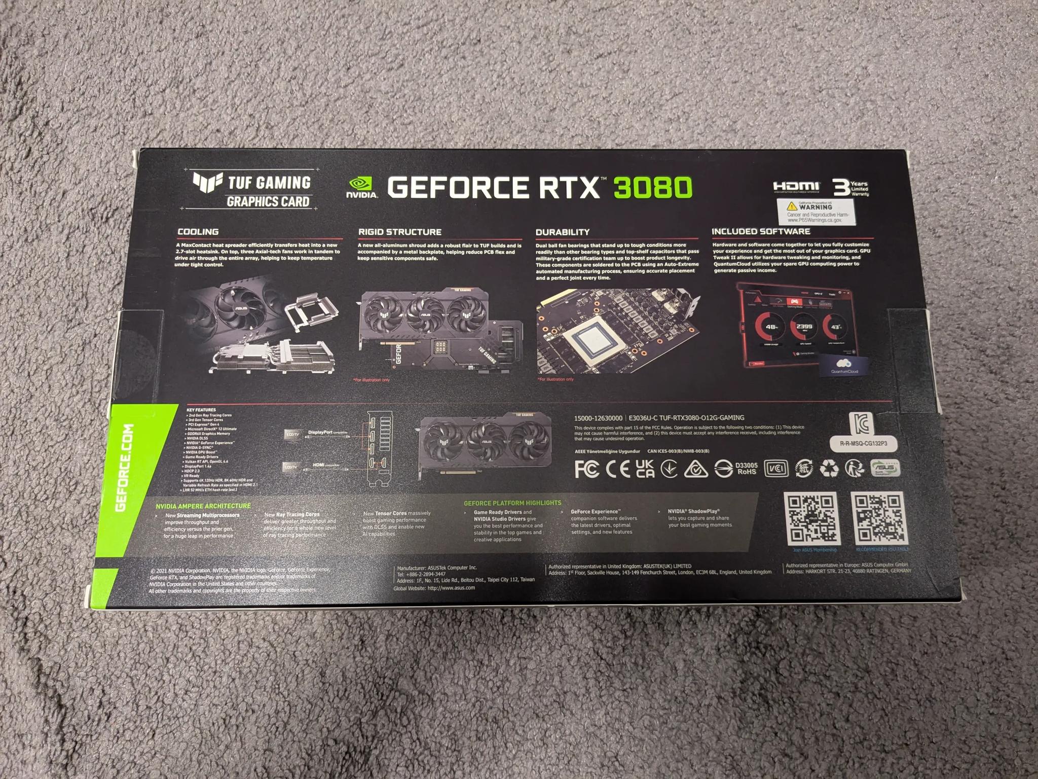 Asus TUF Gaming GeForce RTX 3080 12GB LHR