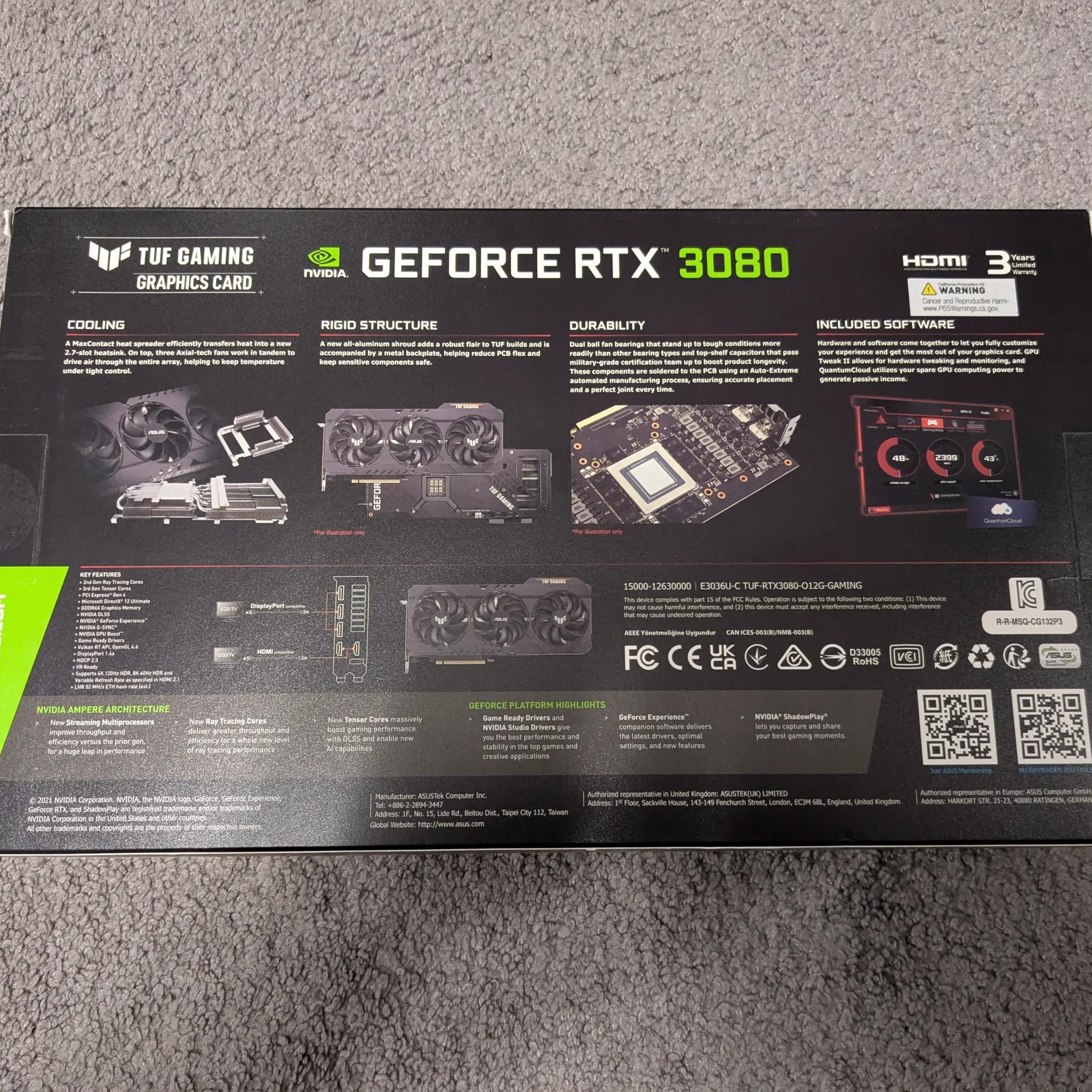 Asus TUF Gaming GeForce RTX 3080 12GB LHR