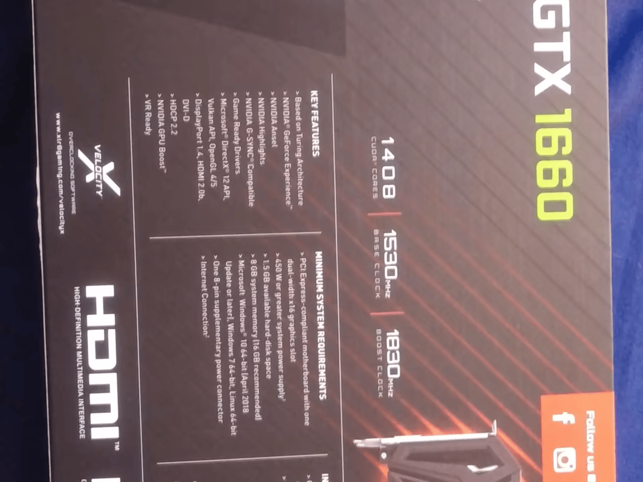 PNY GeForce GTX 1660 6GB XLR8 Factory Overclocked Graphics Card