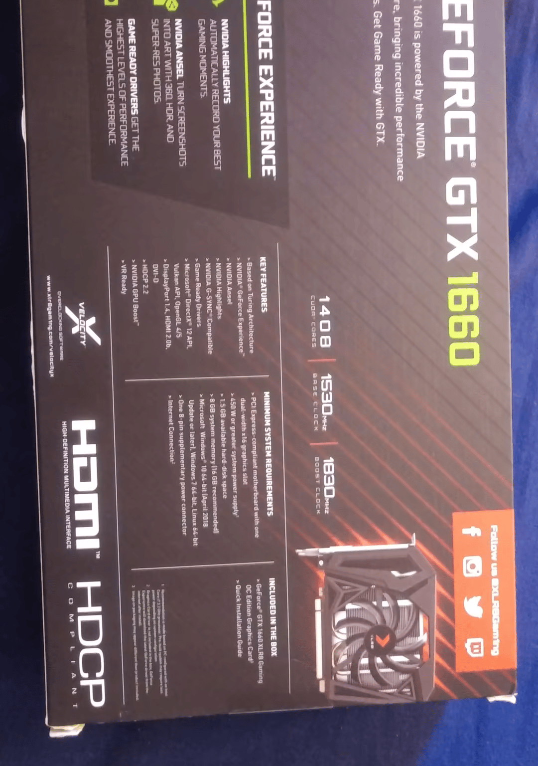 PNY GeForce GTX 1660 6GB XLR8 Factory Overclocked Graphics Card