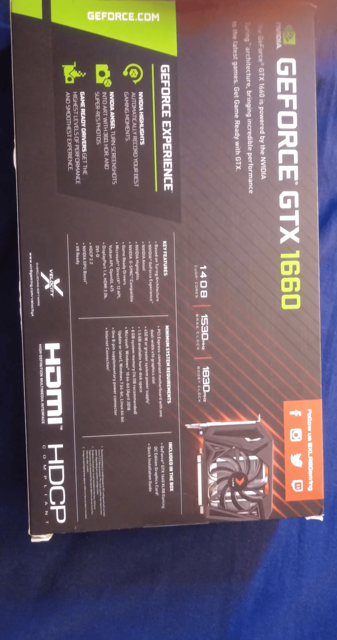 PNY GeForce GTX 1660 6GB XLR8 Factory Overclocked Graphics Card