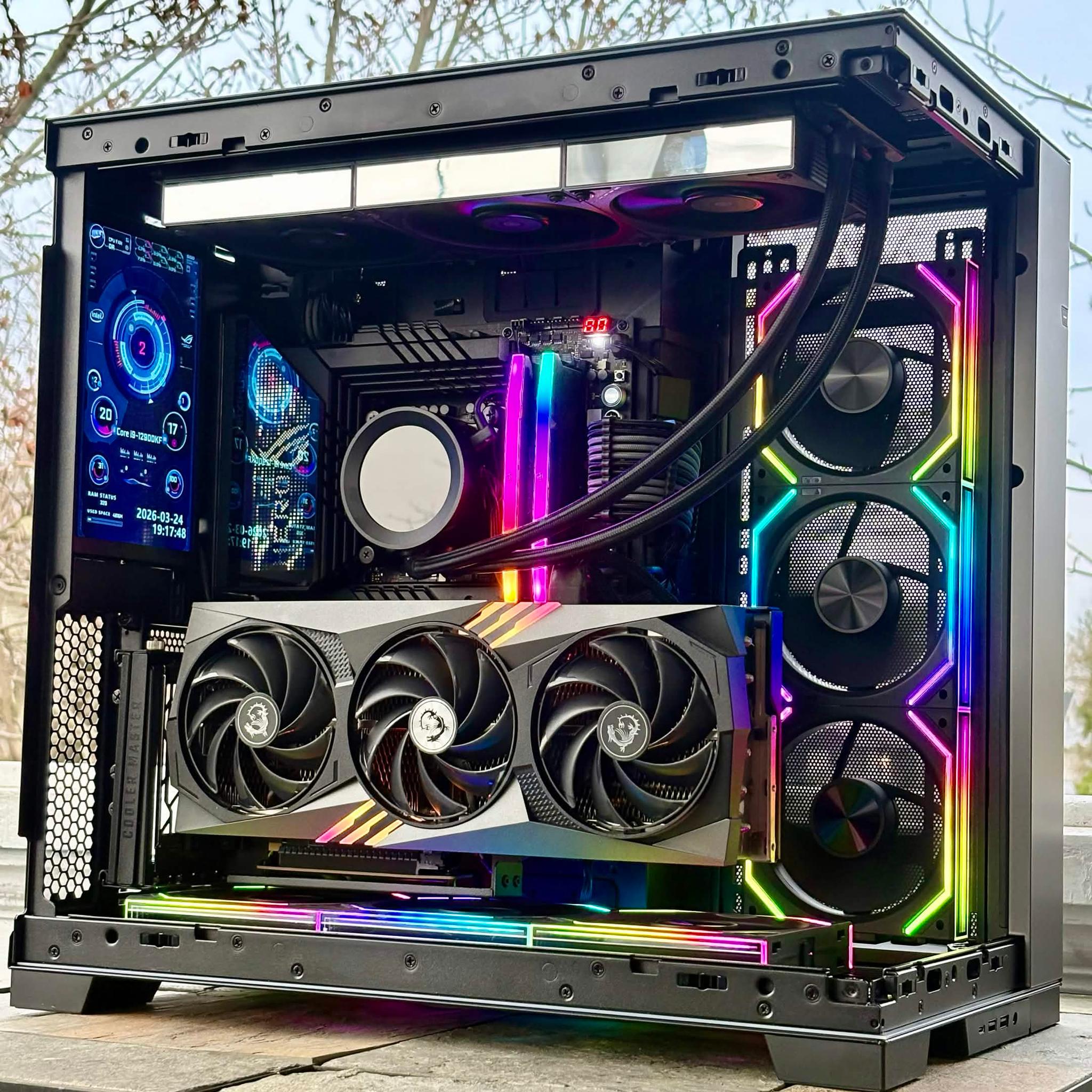 🐈‍⬛ Black Cat Aetherfang Revenant – i9-12900K | RTX 4070 Ti RGB Showcase PC