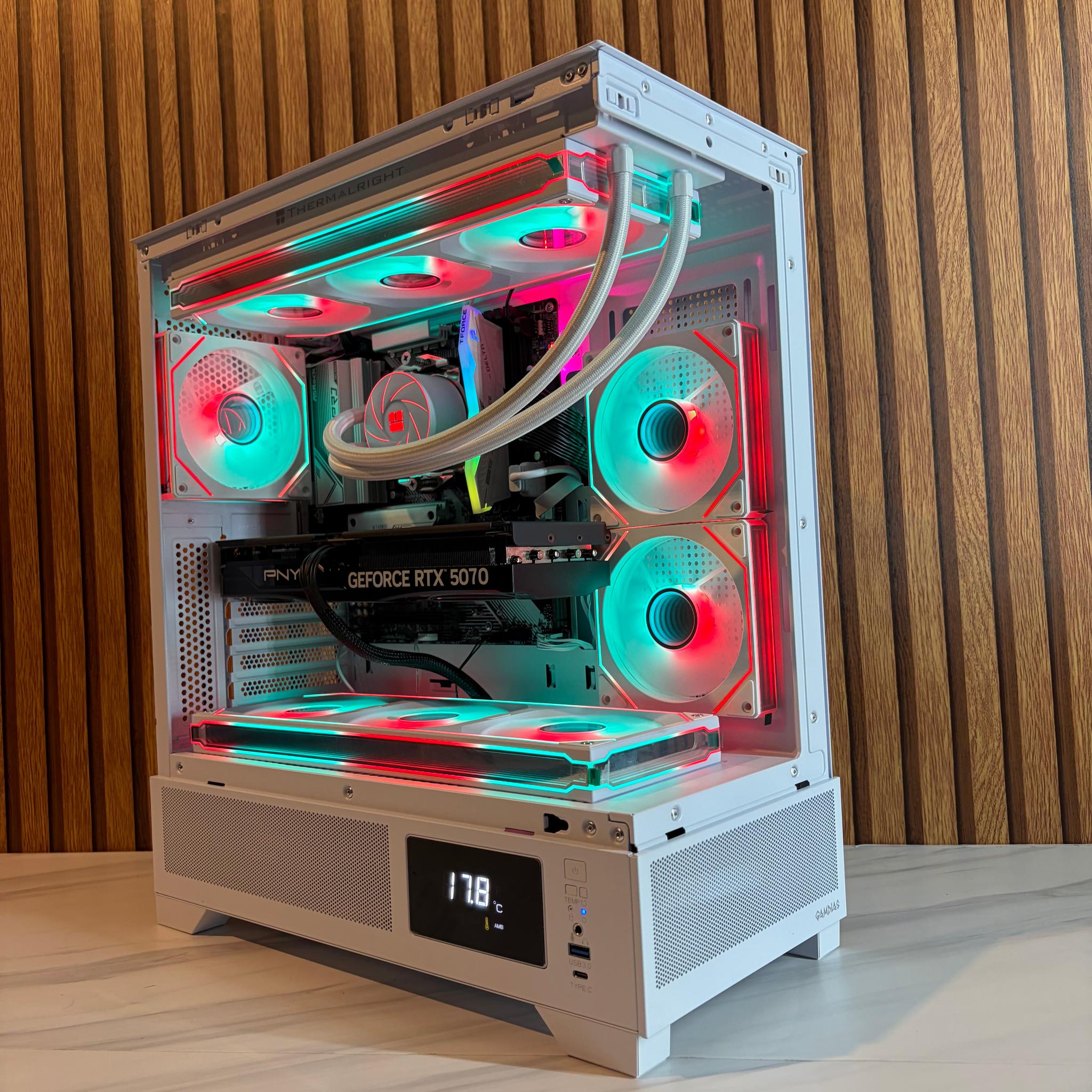 RTX 5070 | RYZEN 5 9600X | 16GB DDR5 | 1TB NVME | 360MM AIO | windows 11 PRO