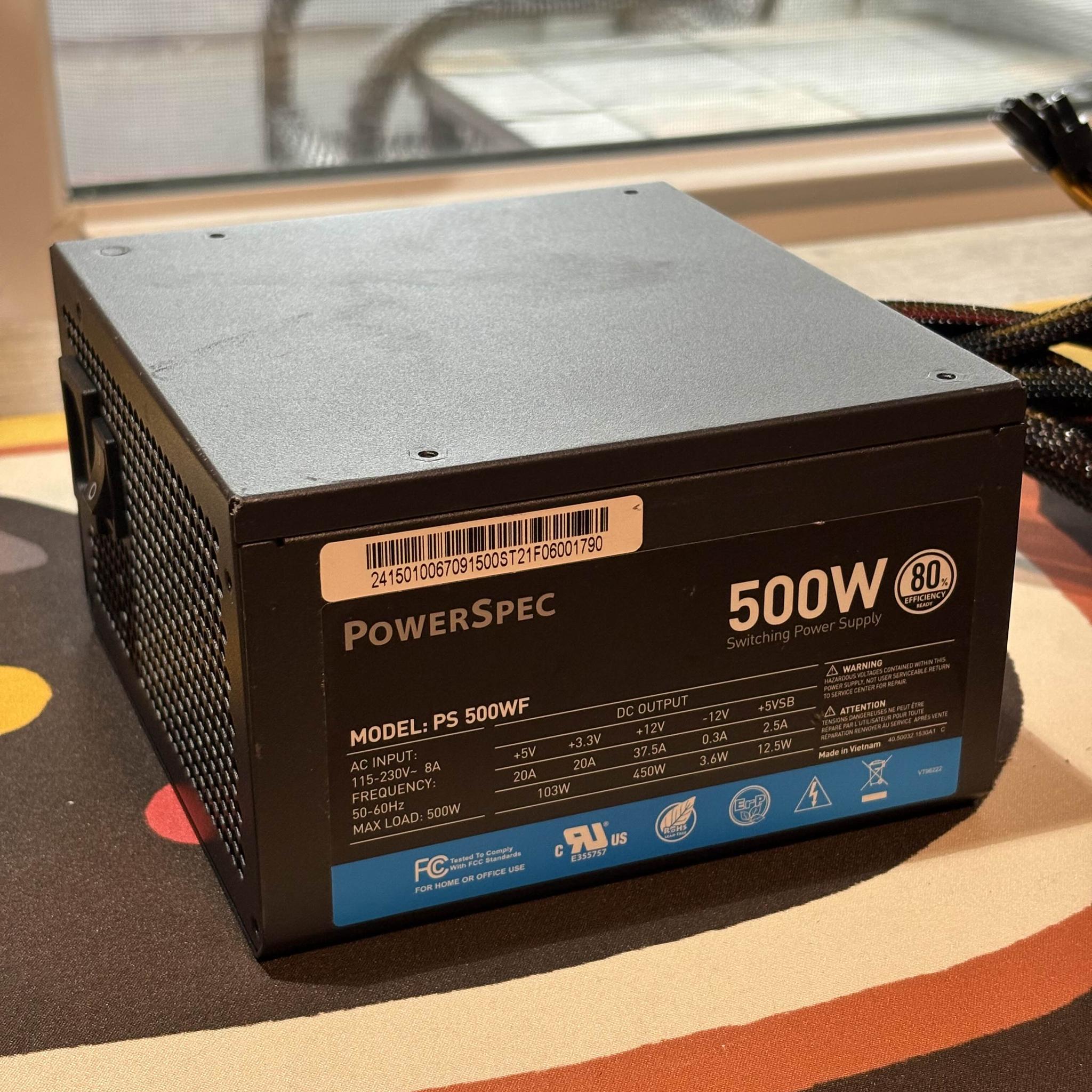 Powerspec 500W Non-Modular