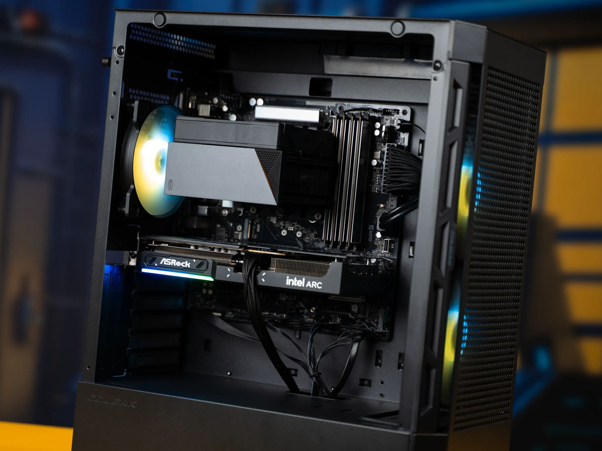 [SALE! WAS 1199$]“Delkafringe” Arc B580 i3 14100F 32GB Windows 11 1TB Gaming PC Powerhouse