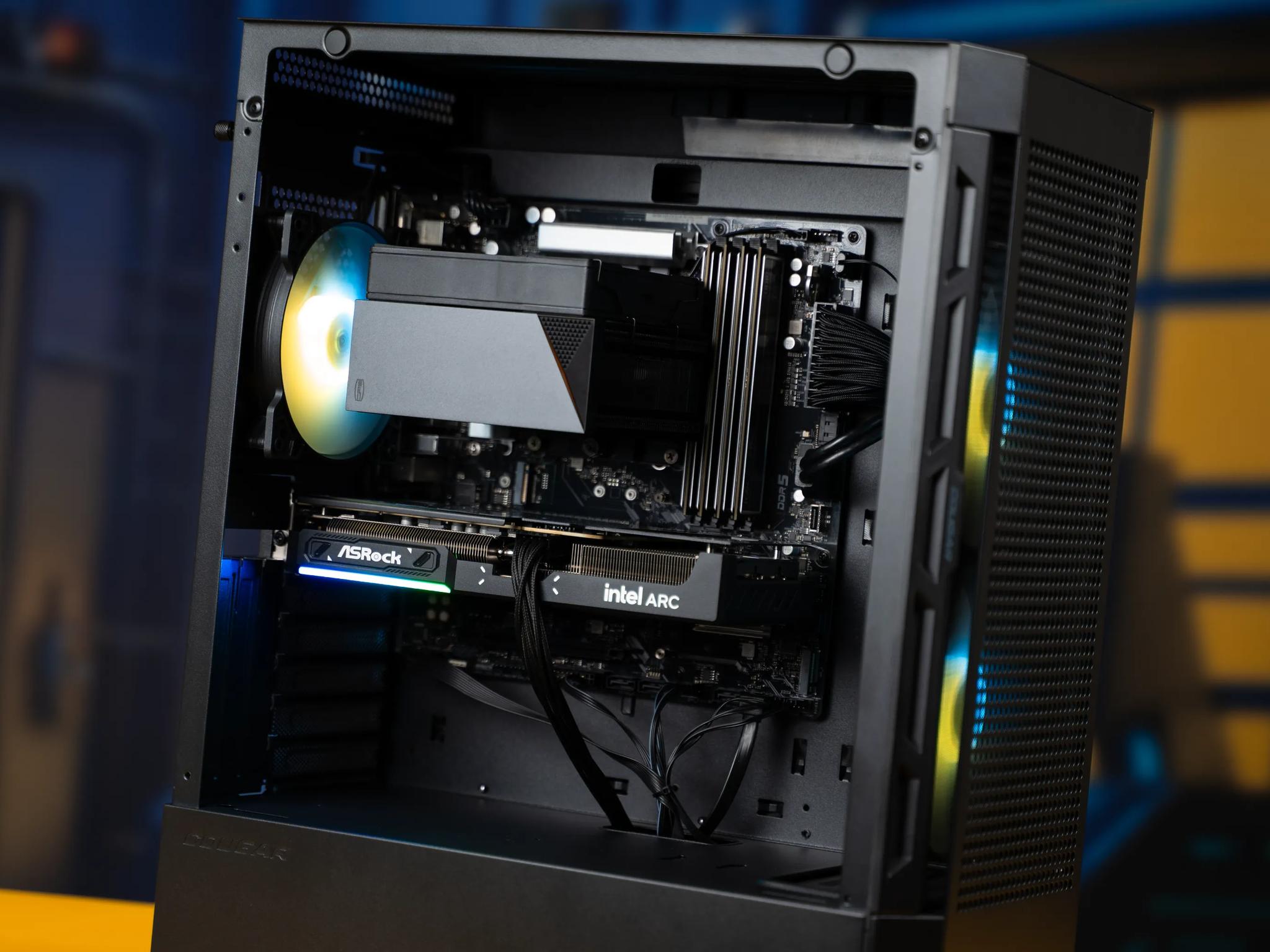 [SALE! WAS 1199$]“Delkafringe” Arc B580 i3 14100F 32GB Windows 11 1TB Gaming PC Powerhouse