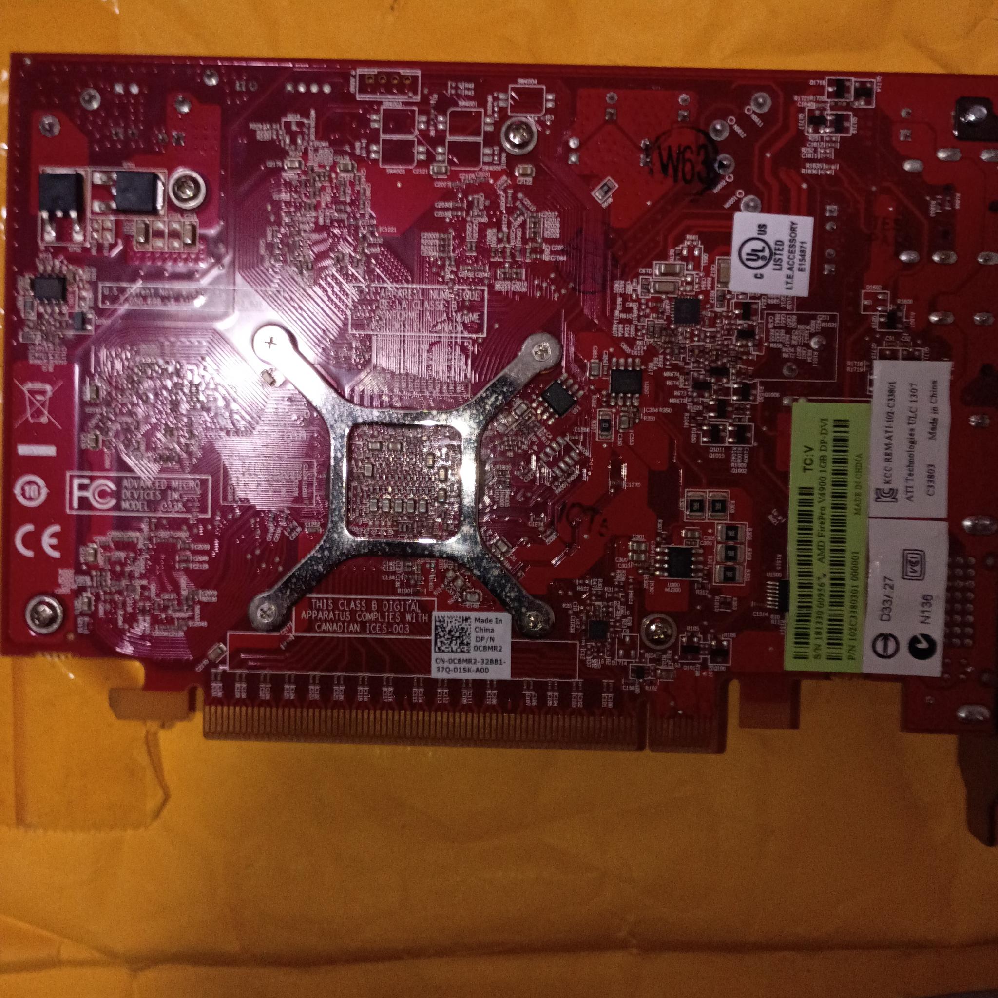 Firepro v4900 and graphics card