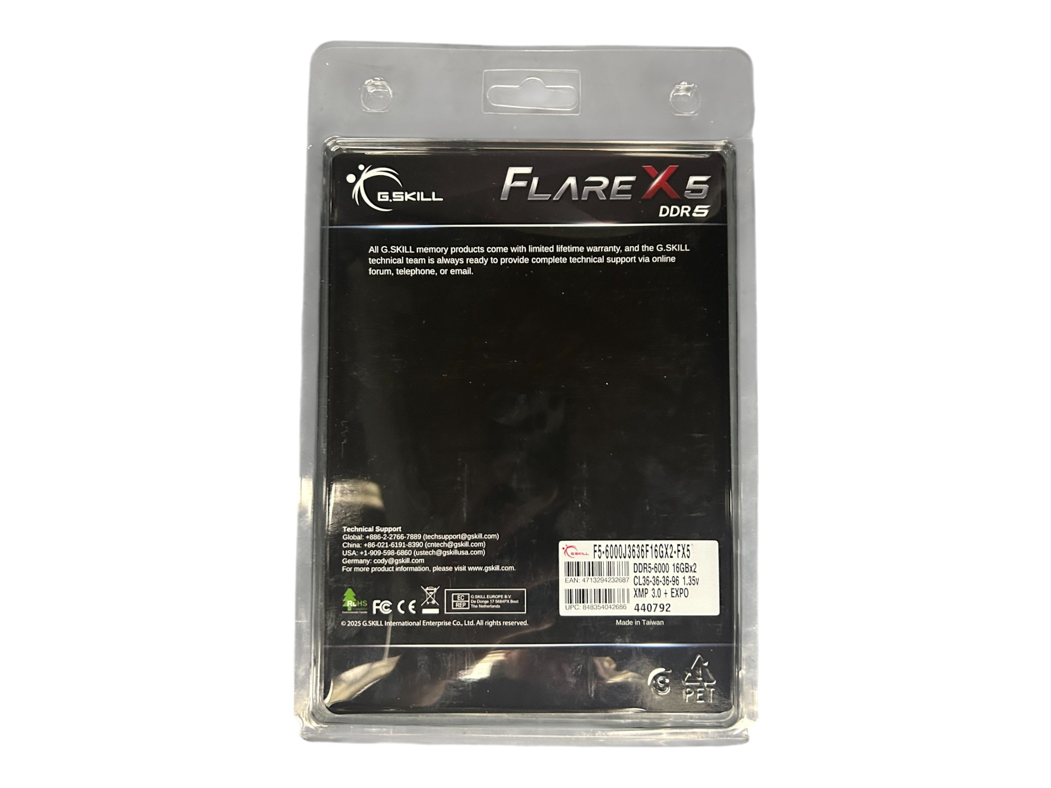 GSKILL Flare X 32GB DDR5 (2X16GB) 6000MT/s CL36 (AMD EXPO)