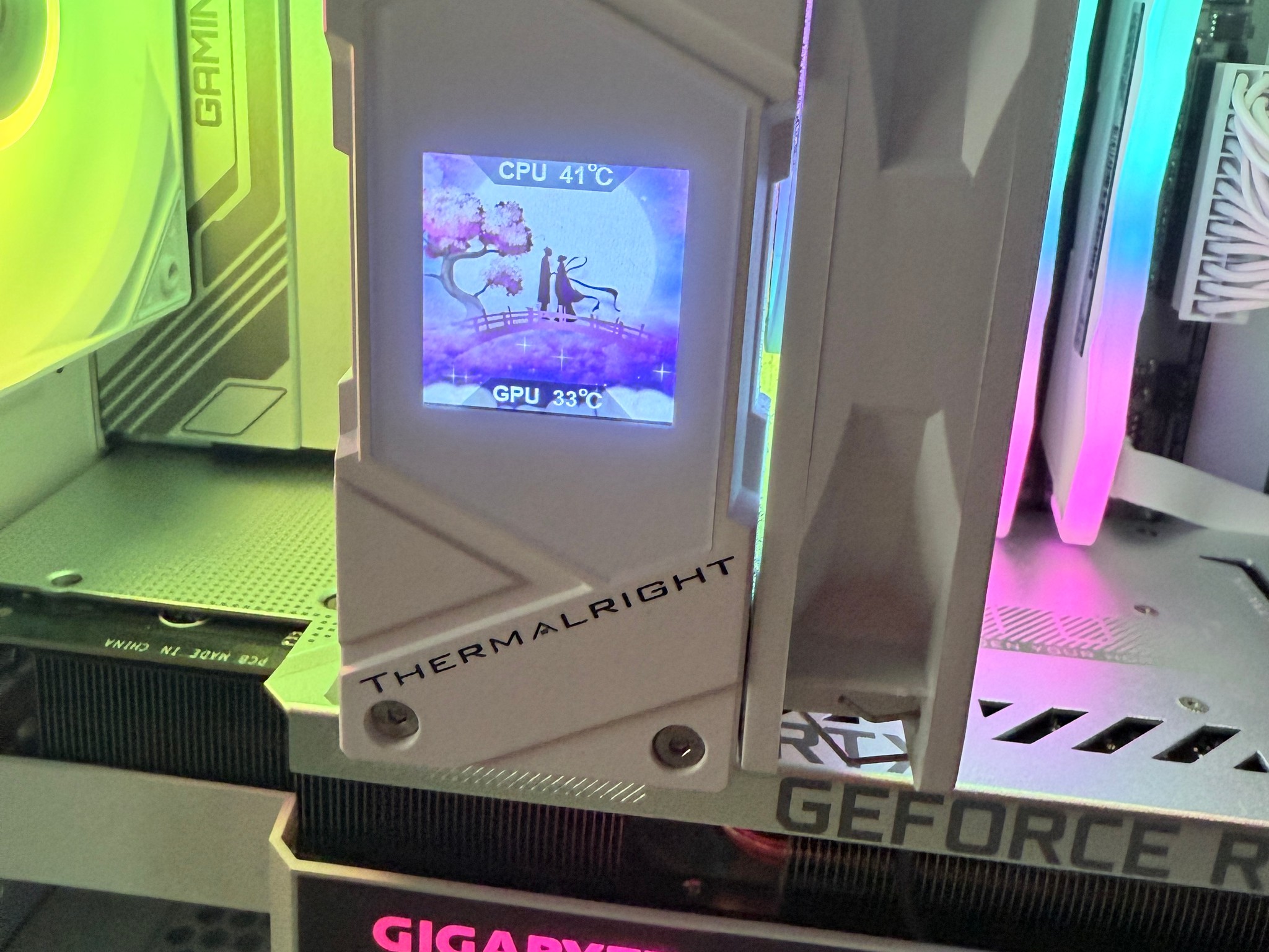 WHITE 3080 Gaming PC | RTX 3080 | 16GB DDR5 | 9600x | 1TB Storage | LCD DISPLAY Cooler