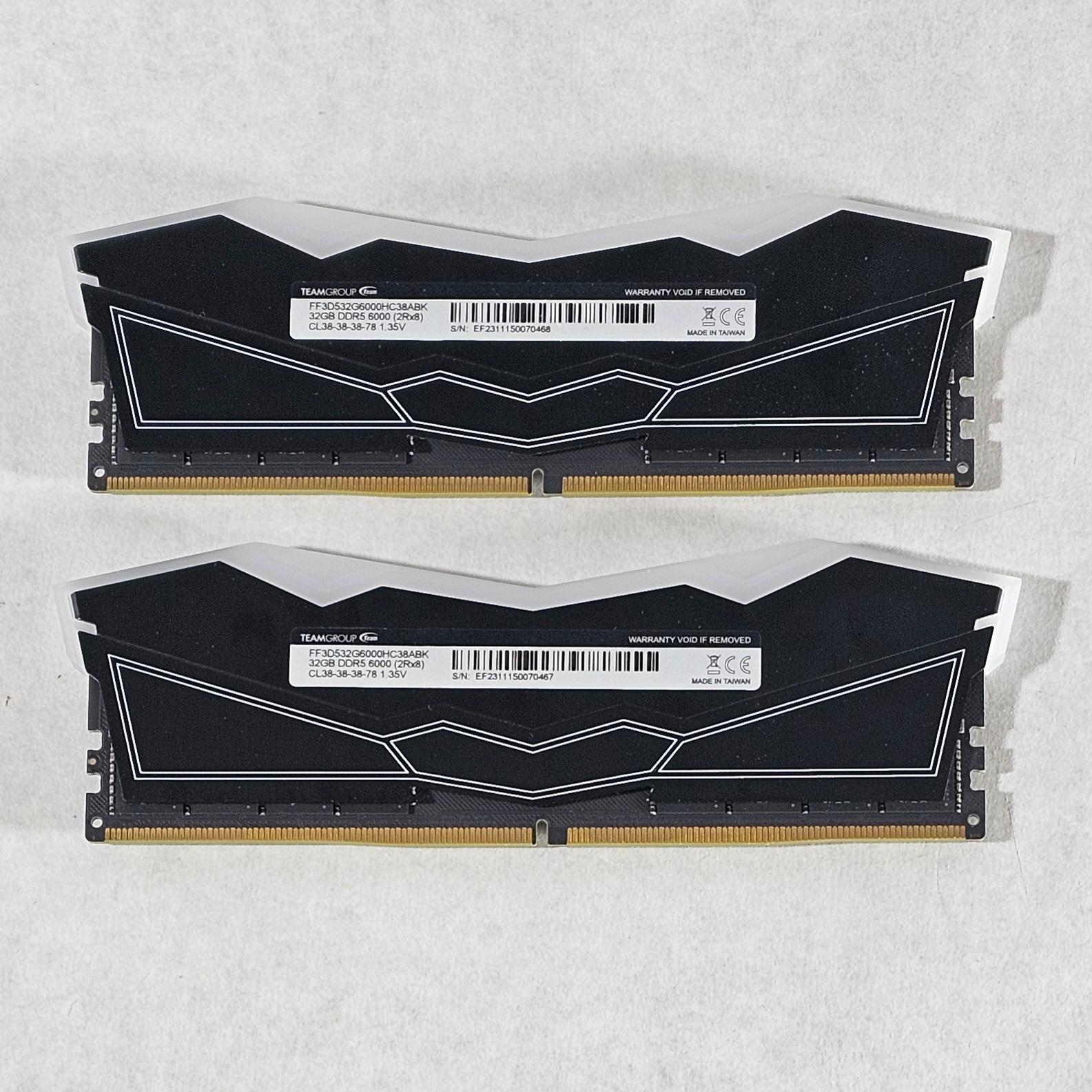 64GB DDR5 (2x32GB) CL38 6000MT/s TeamGroup T-Force Delta RGB