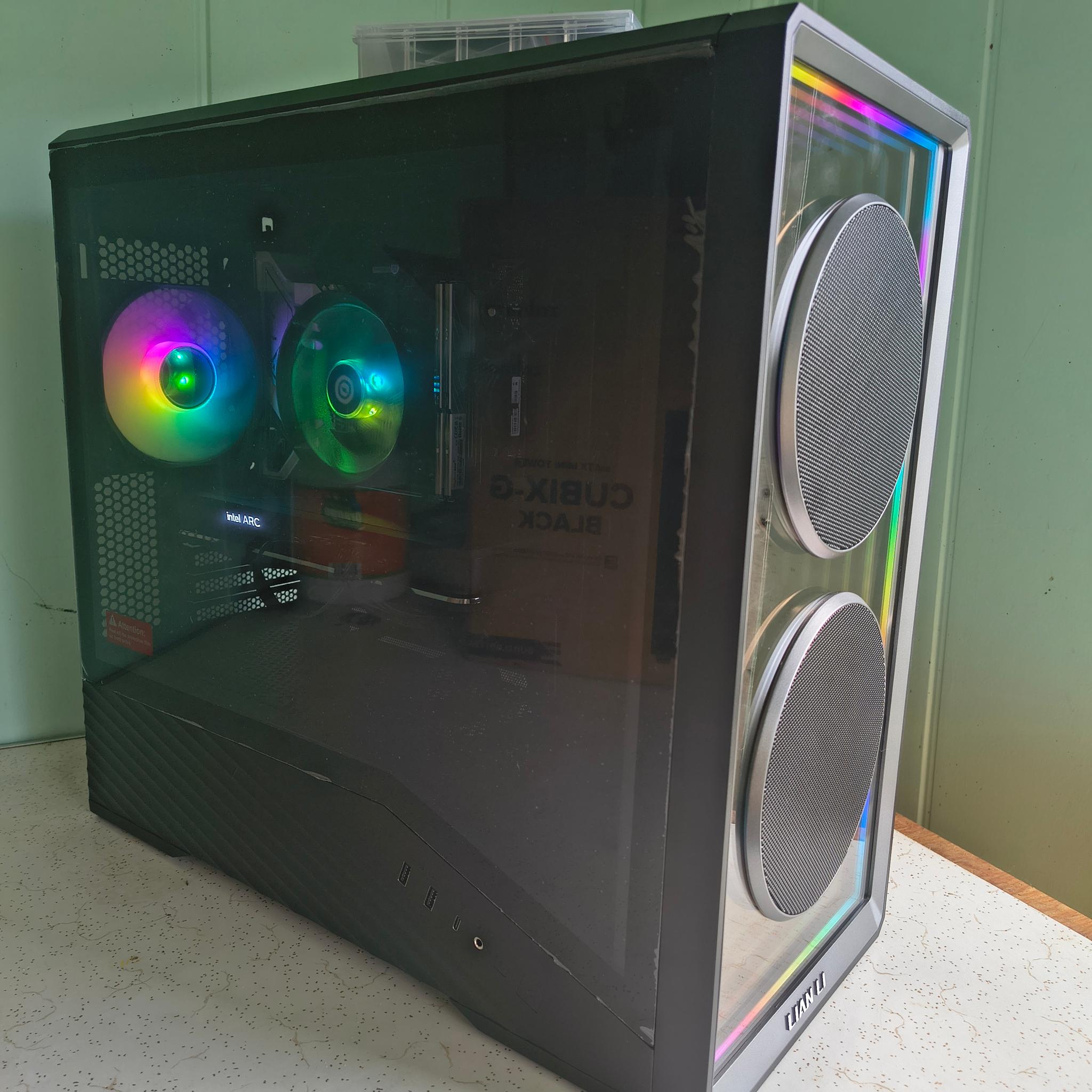 Custom Lian Li Streaming PC - I5-12400, Arc A750 8gb, 64GB DDR4, 1.25TB Storage
