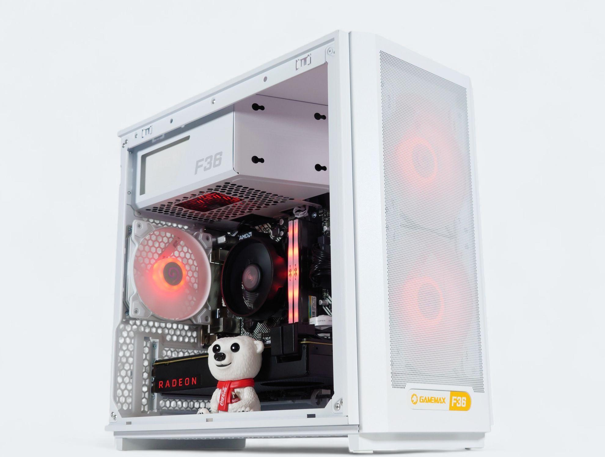 ❄️🐻‍❄️Gaming PC|| AMD RX Vega 56 8GB🌨️ AMD Ryzen 5 2600🌨️ 16GB DDR4🌨️ 512GB SSD