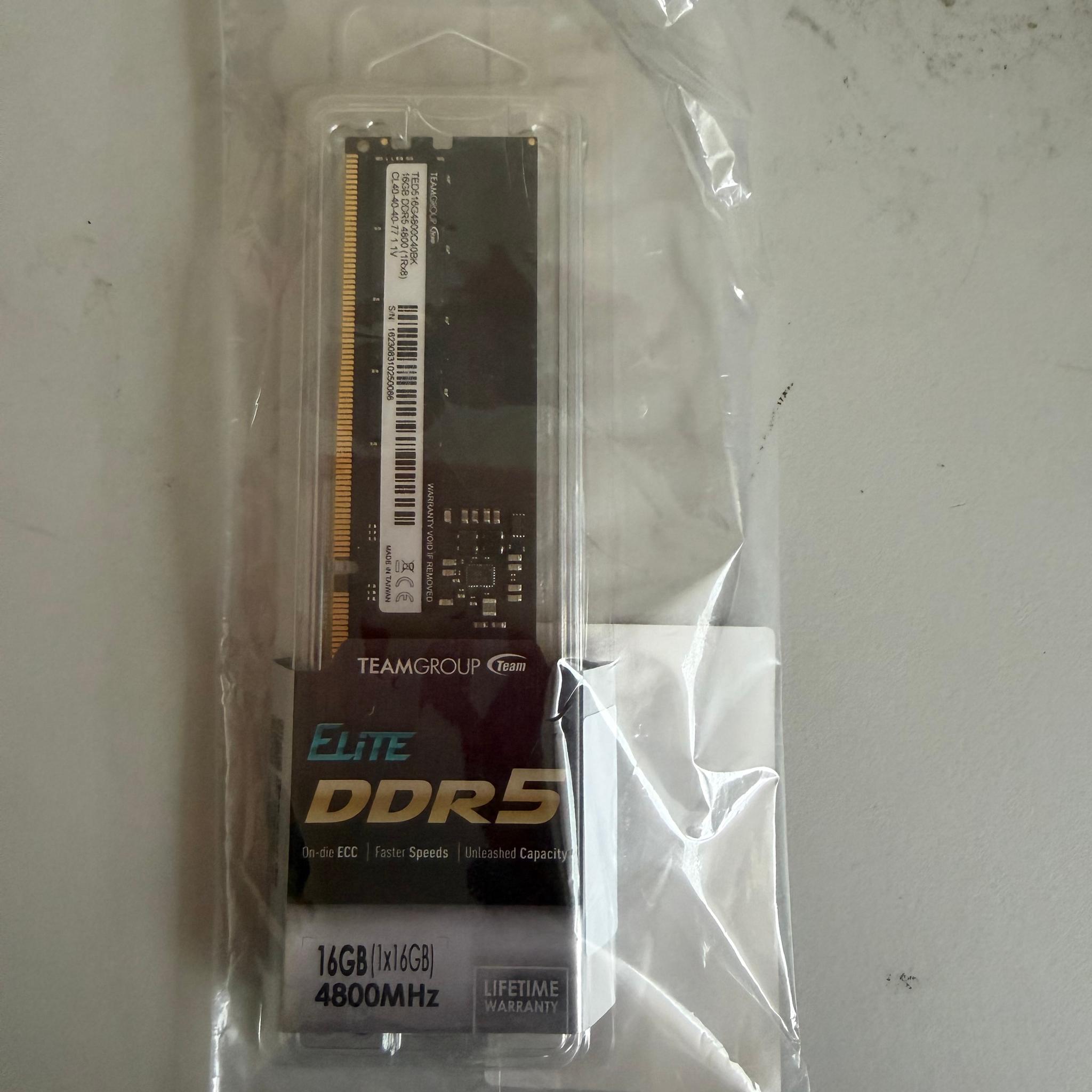 Teamgroup Elite DDR5 16gb 4800MHz Single Stick