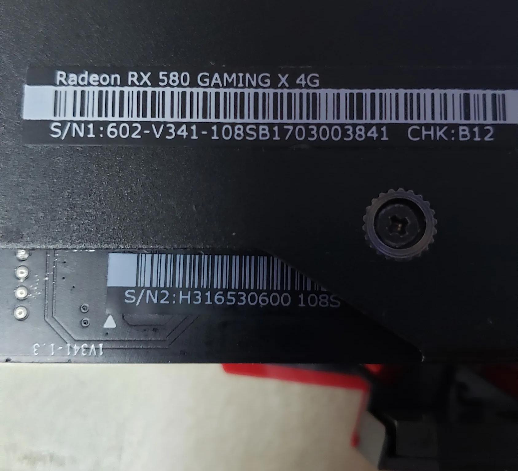 MSi RX 580 GamingX 4G