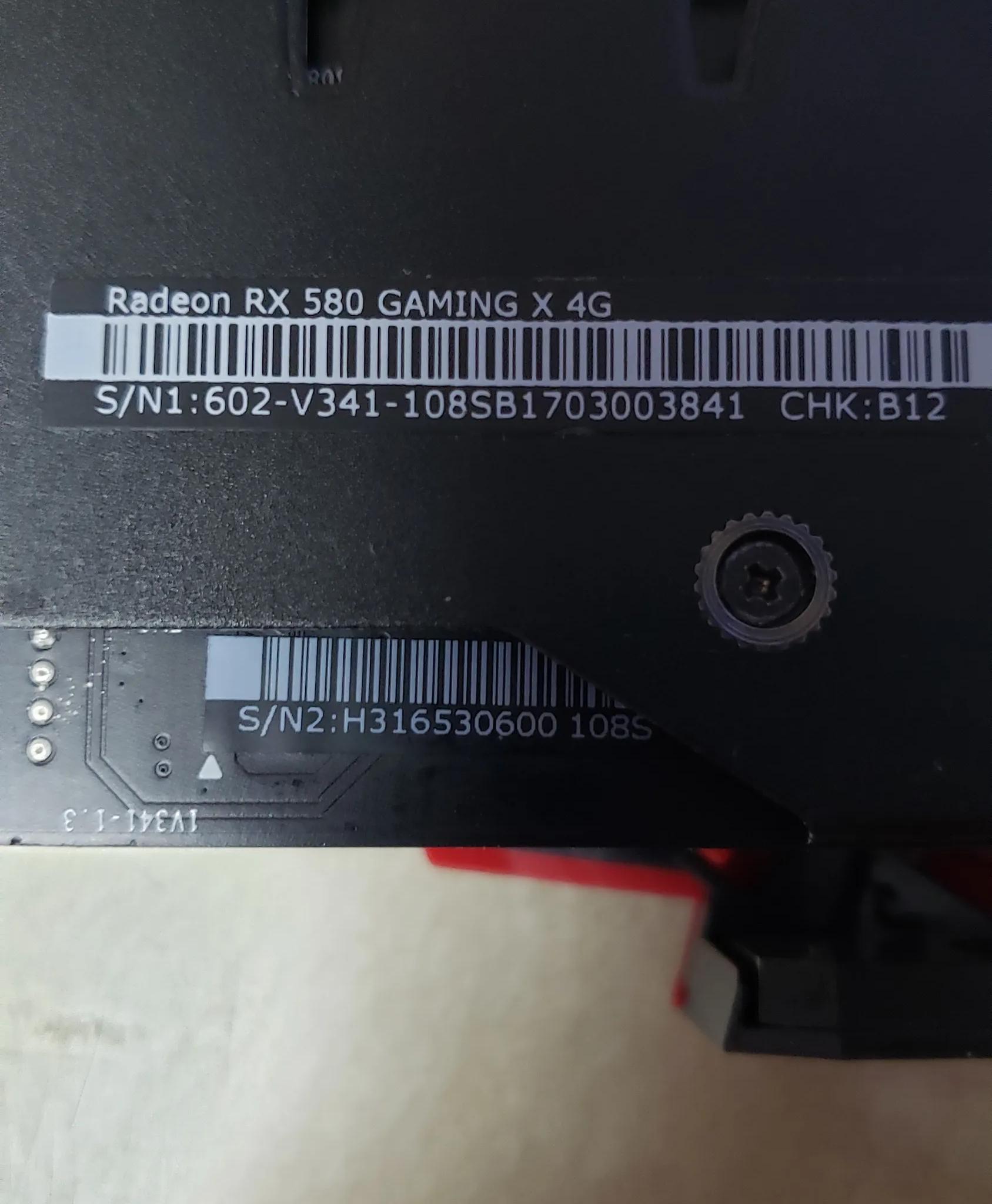 MSi RX 580 GamingX 4G