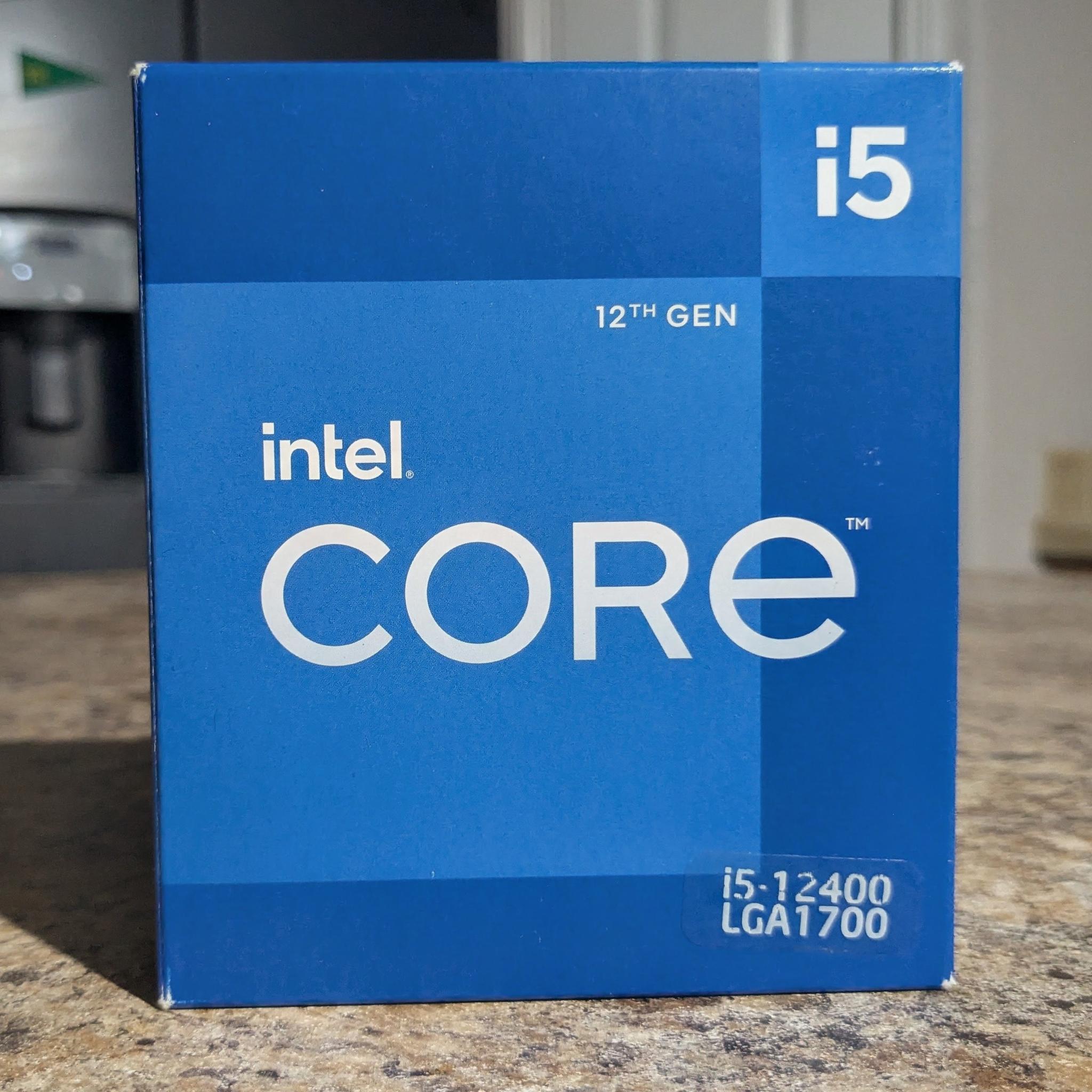 Intel Core i5-12400 w/ Original Box and Unused Intel Stock Cooler