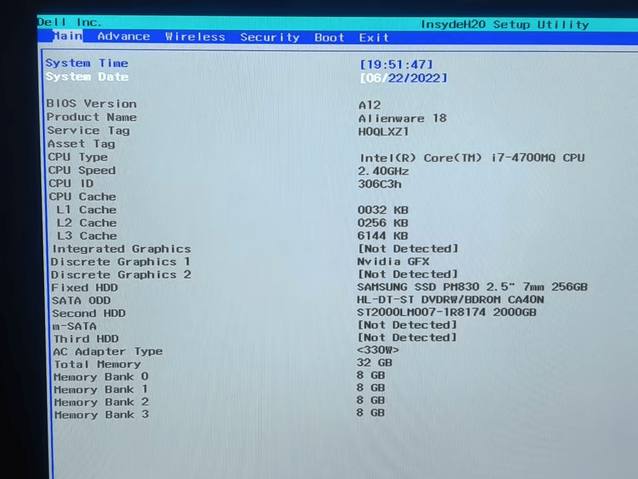 Alienware 18 gaming laptop i7 4700 cpu
