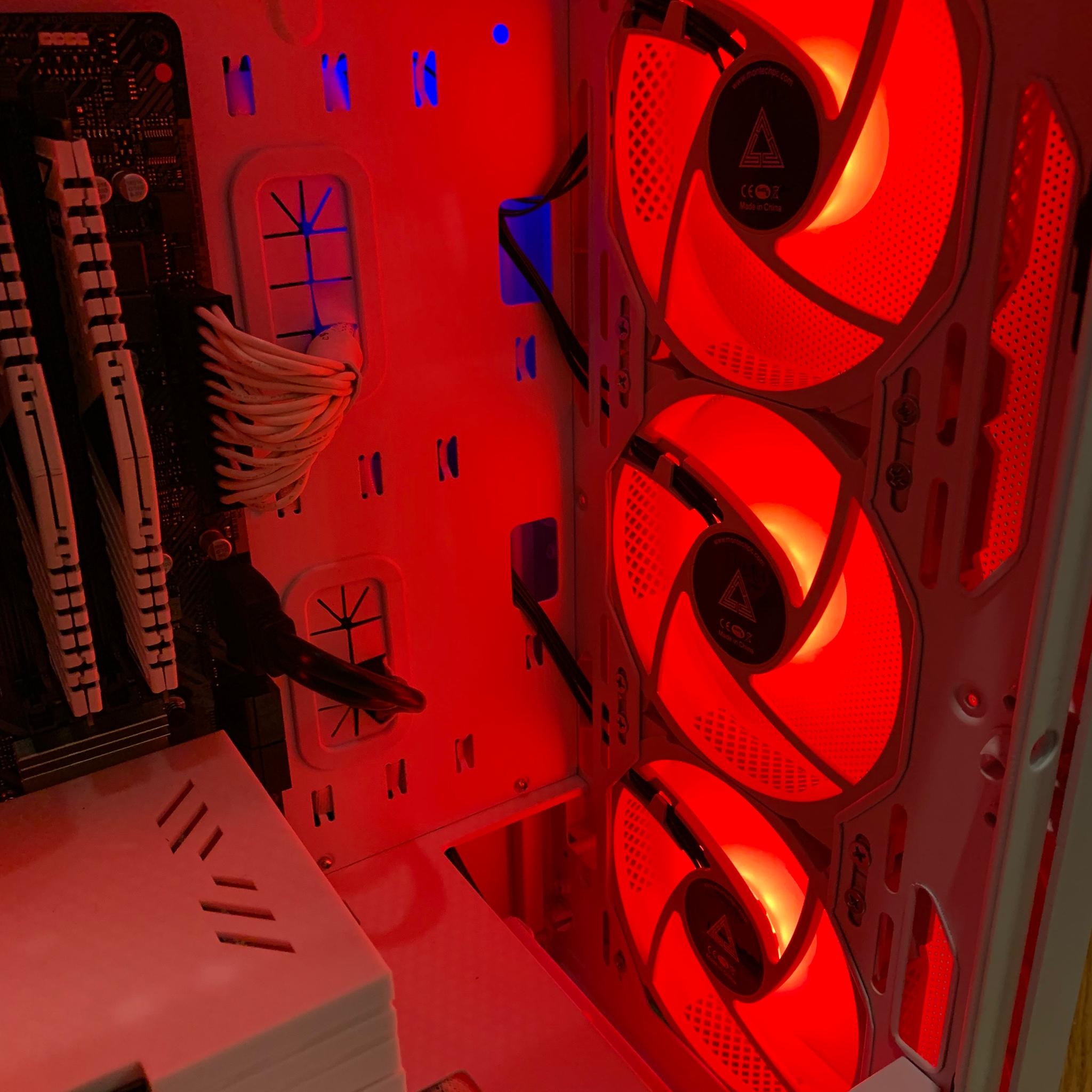 RYZEN 5 1600 RX 580 8GB WHITE RGB GAMING/STREAMING/EDITING PC 16GB RAM 1000GB M.2 SSD WINDOWS WiFi