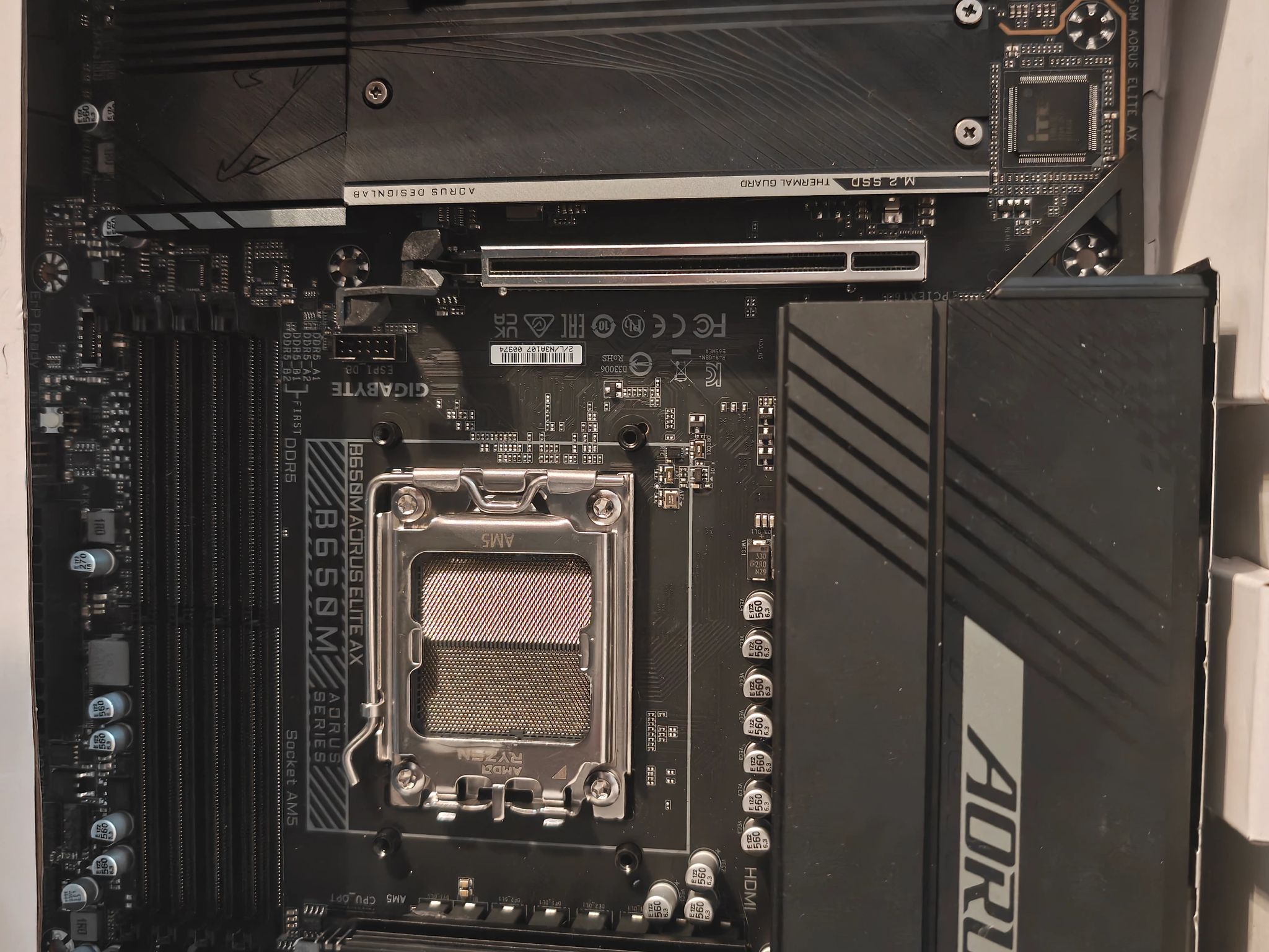 Gigabyte B650M AORUS ELITE AX AM5 Motherboard.