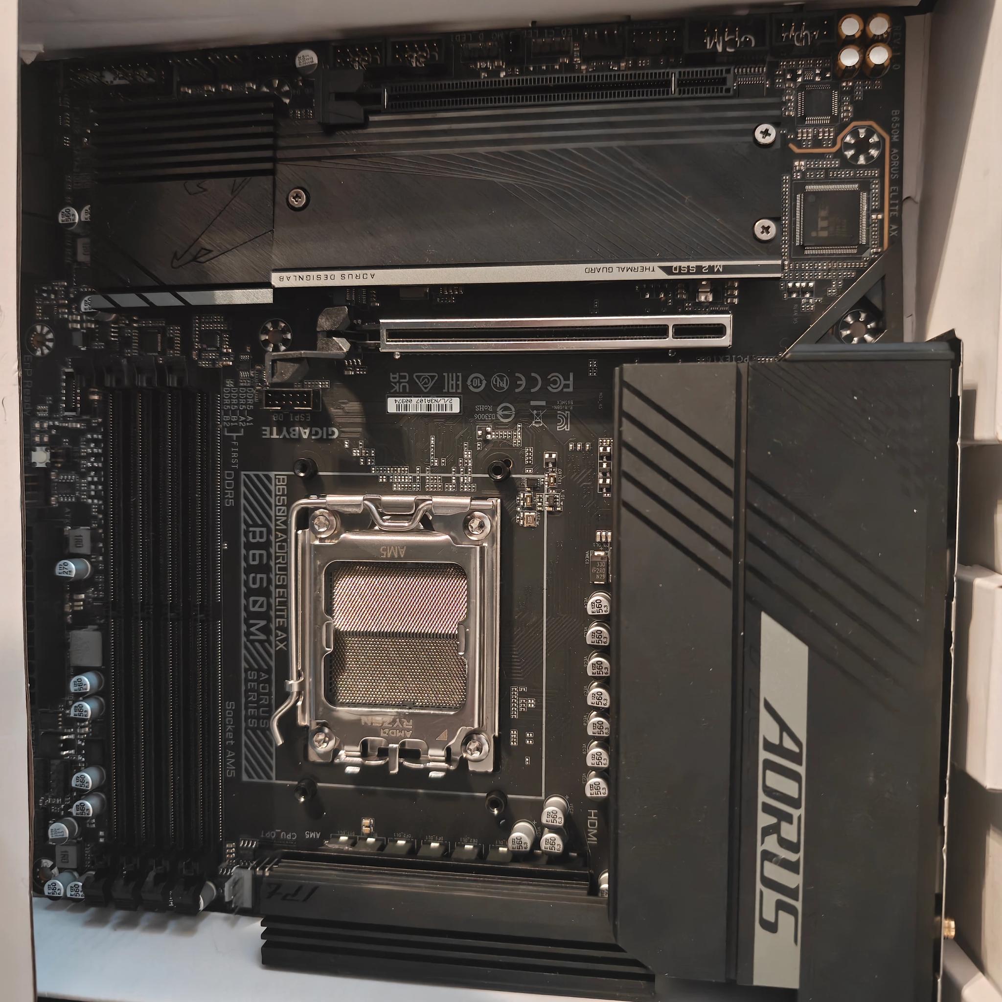 Gigabyte B650M AORUS ELITE AX AM5 Motherboard.