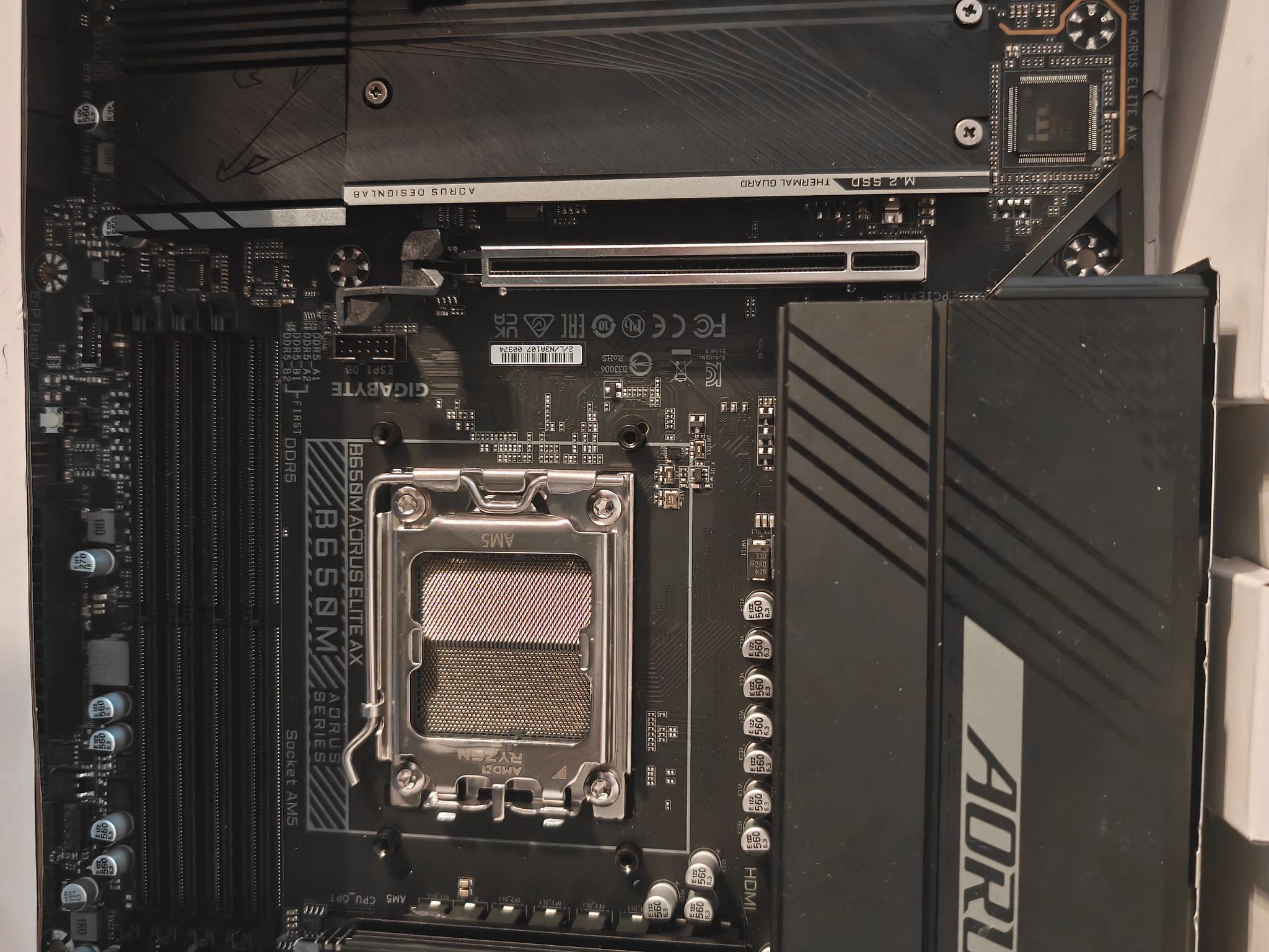 Gigabyte B650M AORUS ELITE AX AM5 Motherboard.