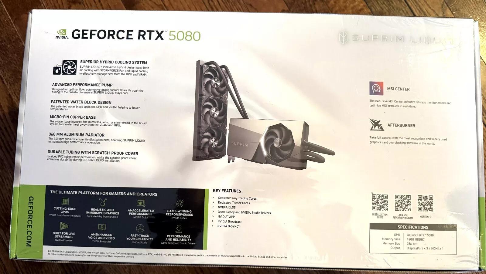 RTX 5080 Suprim Liquid + 1000 Watt MSI MPG Power Supply!!