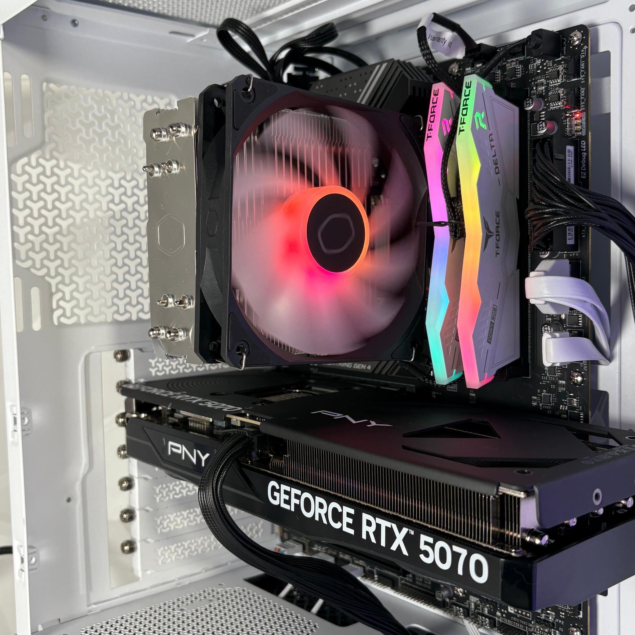 //ICEBERG V2// - RTX 5070, i5 14400F, 16GB DDR5, 1TB SSD Whiteout Gaming PC by EXT PCs