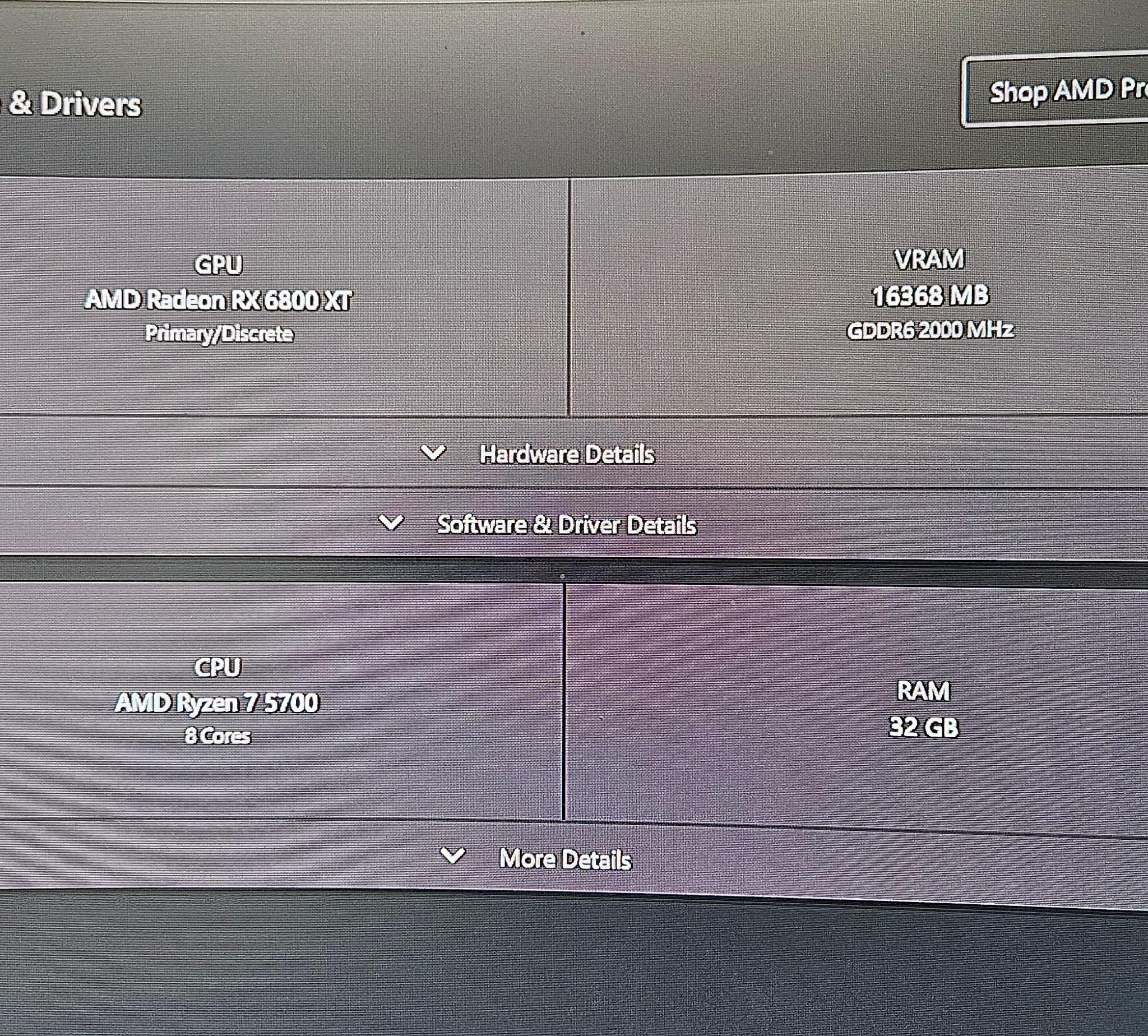 RX 6800 XT 16GB Phantom Gaming and Ryzen 7 5700