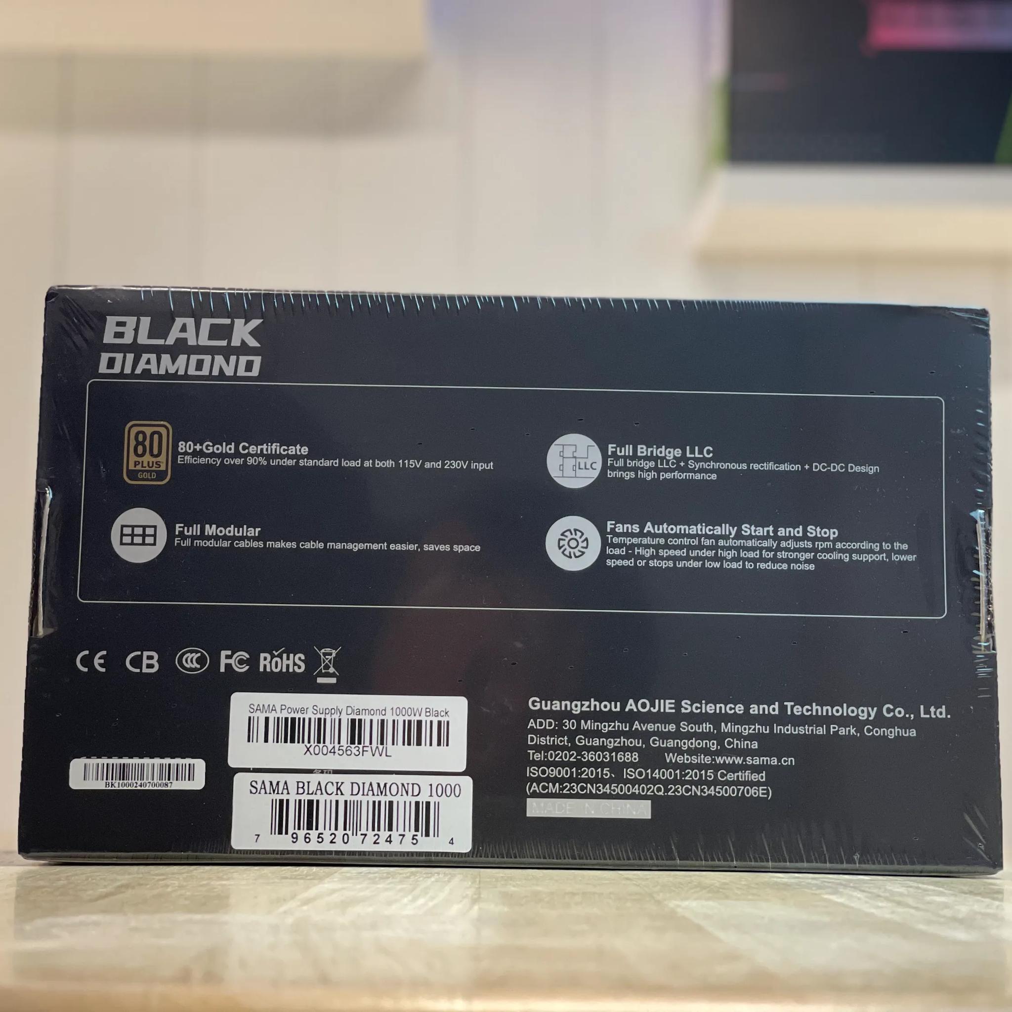 Brand New Sealed! 1000W 80+ Gold SAMA Black Diamond Fully Modular PSU (Copy 1)