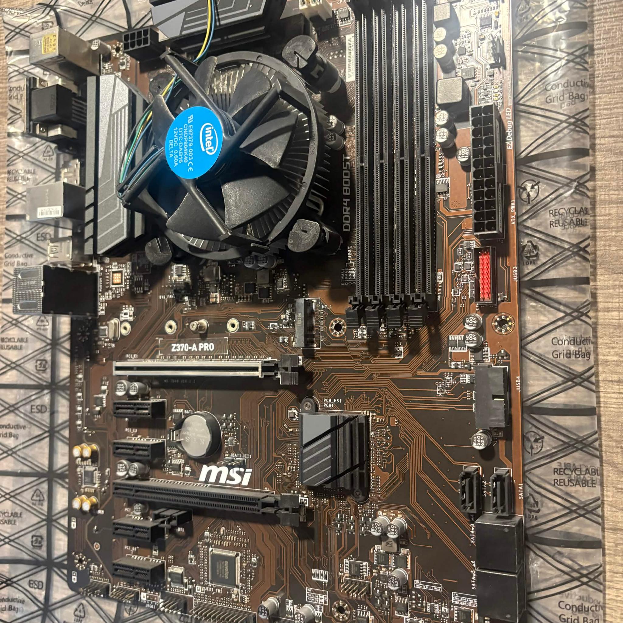 On Sale! MSI Z370-A PRO + Intel i7-8700 Combo – Untested (No IO Shield/Box)