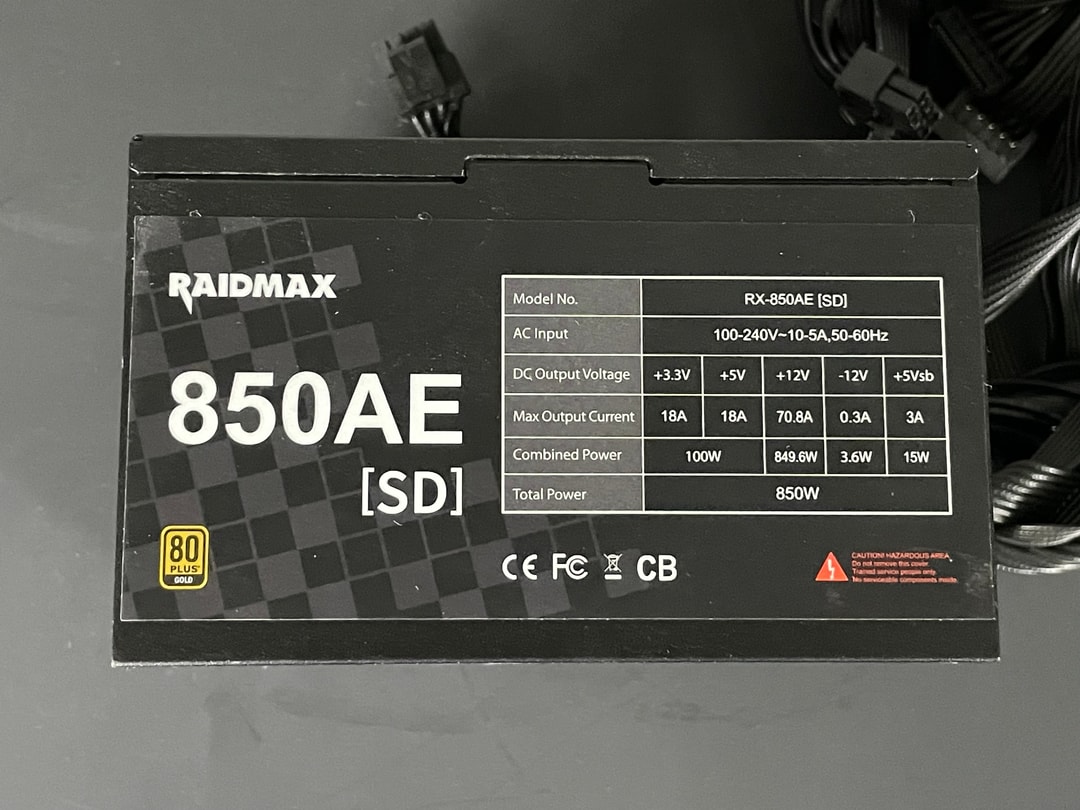 RAIDMAX RX-850AED 850W Power Supply PSU | Free Shipping | Jawa