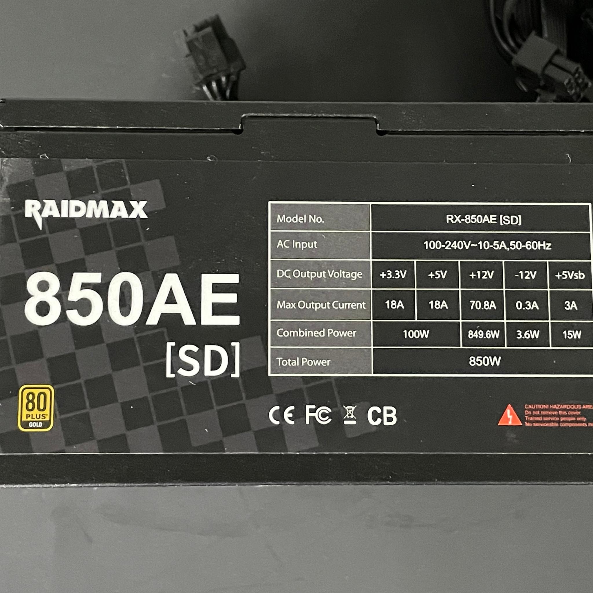 RAIDMAX RX-850AED 850W Power Supply PSU | Free Shipping