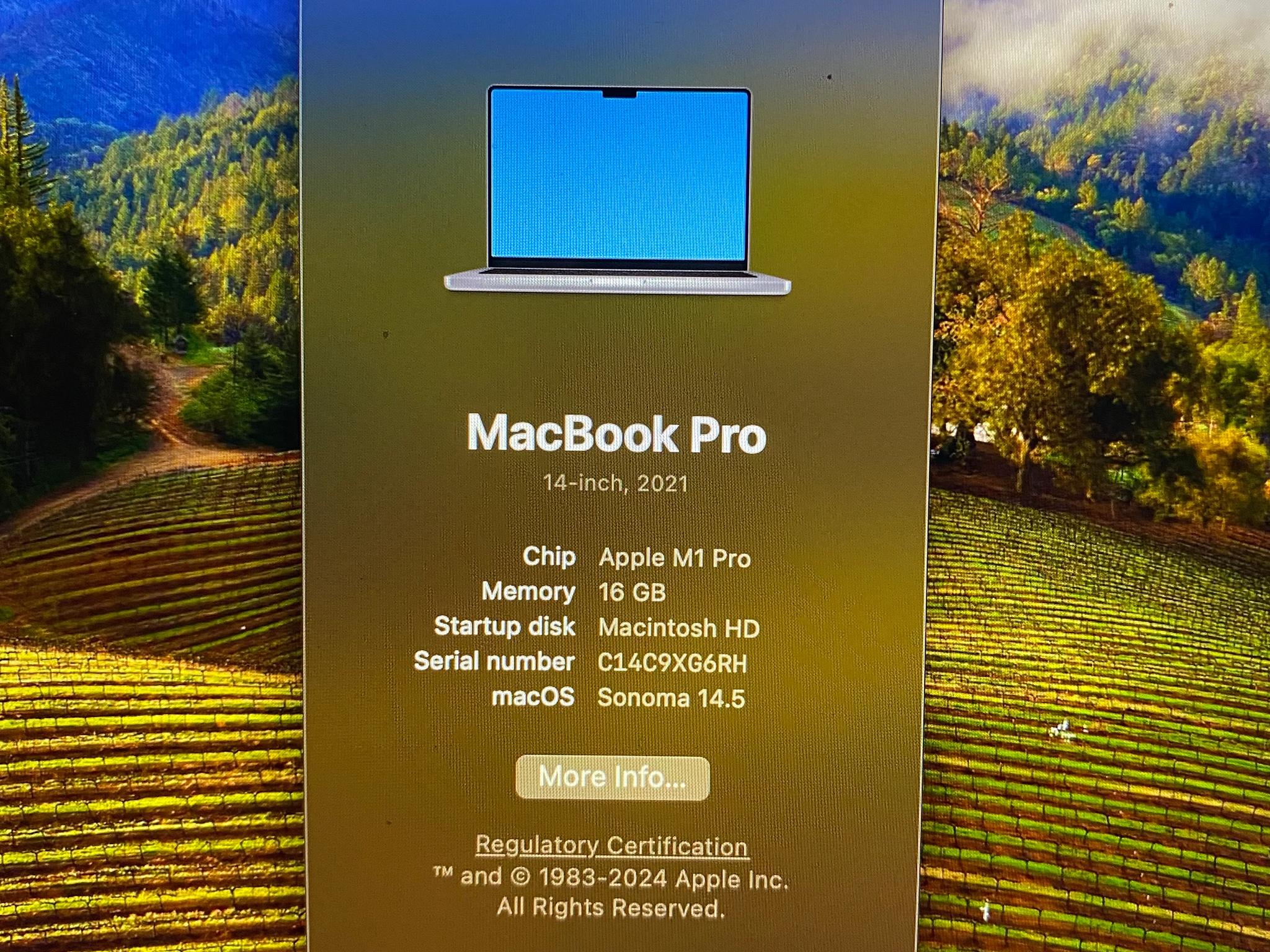 Apple MacBook Pro 14 In M1 Pro Chip 2021 16GB 512GB SSD Space Gray