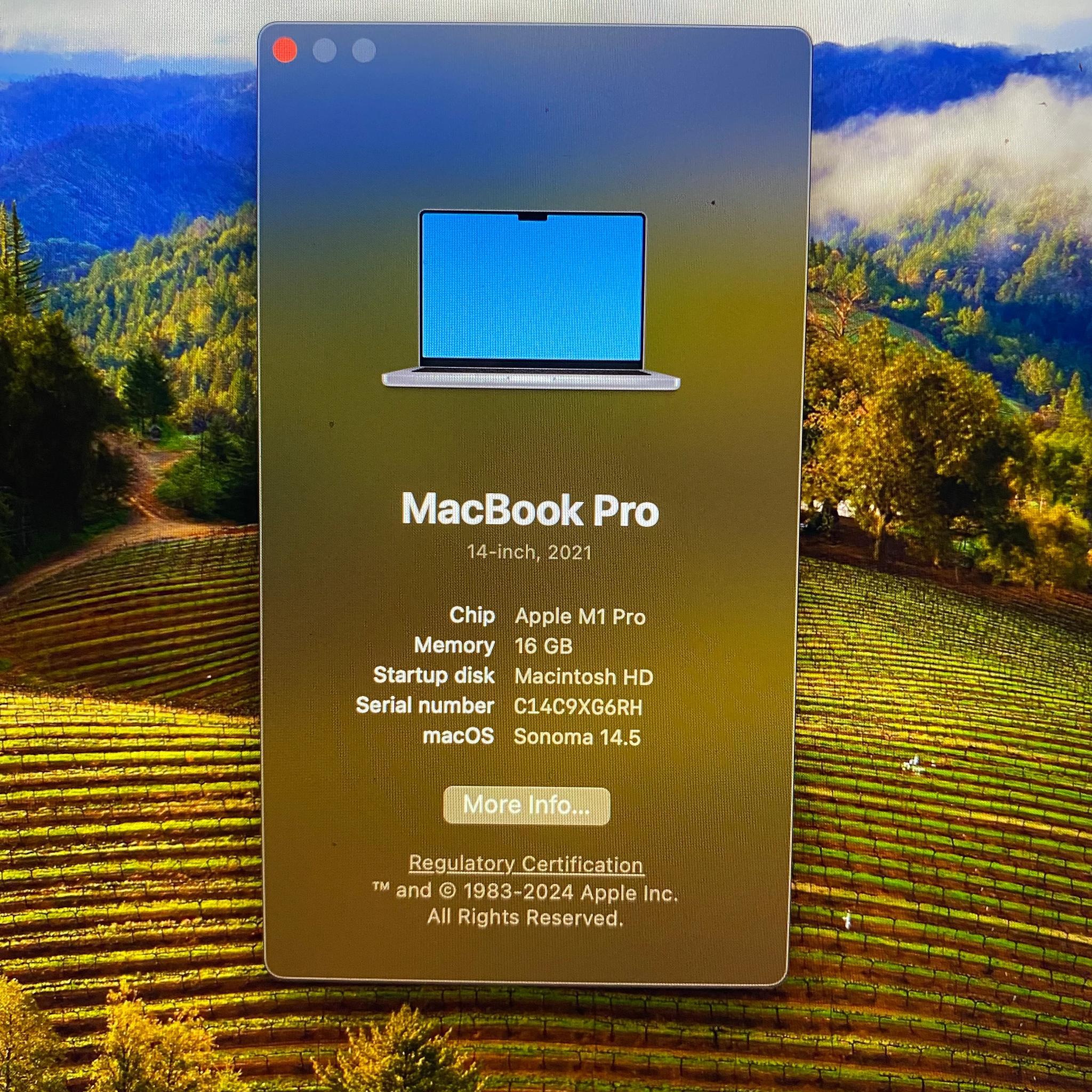 Apple MacBook Pro 14 In M1 Pro Chip 2021 16GB 512GB SSD Space Gray