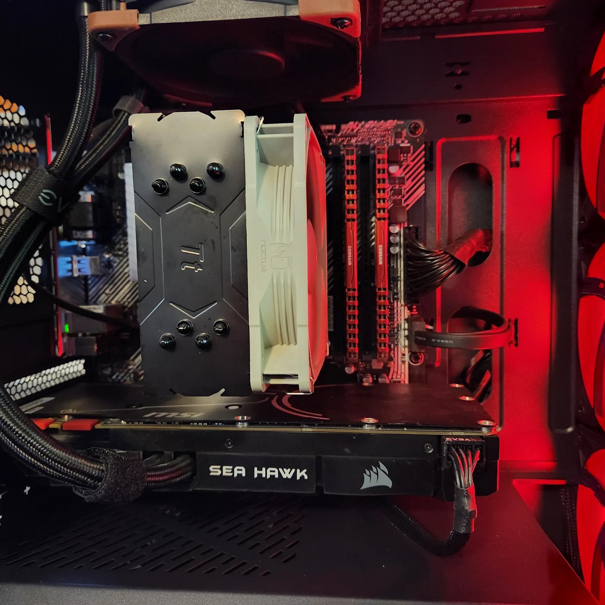 The RED MONSTER 2 1080p gaming pc GTX 1080 SEAHAWK and Ryzen 7 1700X