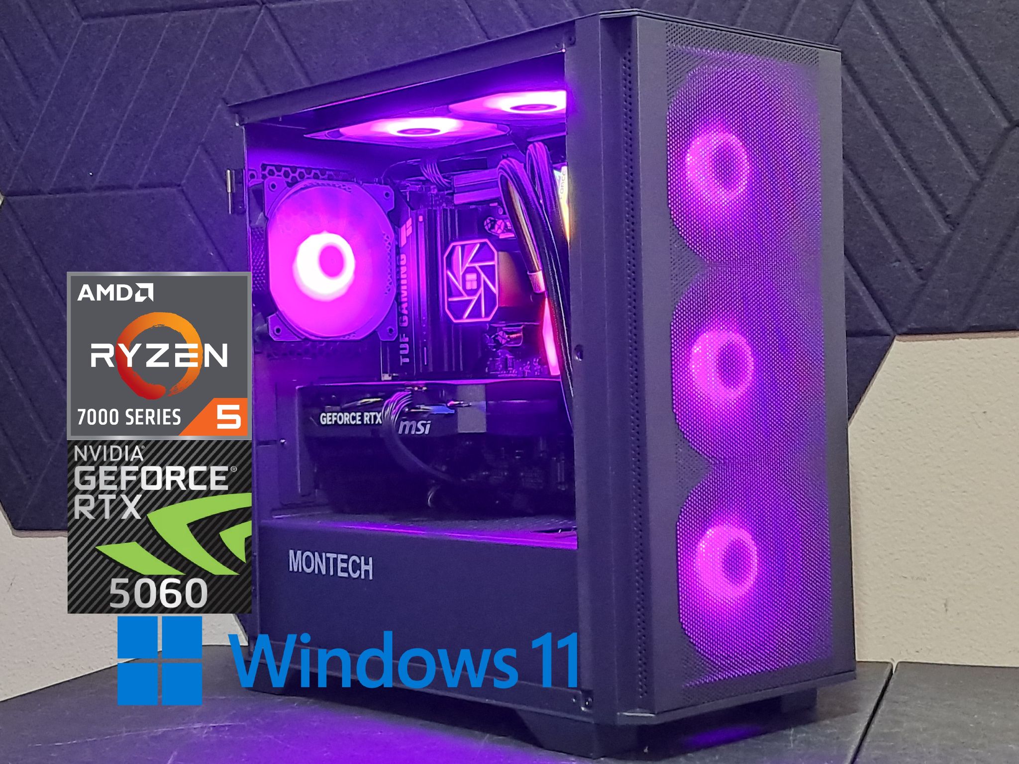 ⚔️1080p Ultra Slayer⚔️ Ryzen 5 7500F | RTX 5060 | 16GB DDR5 | 1TB SSD | WiFi!
