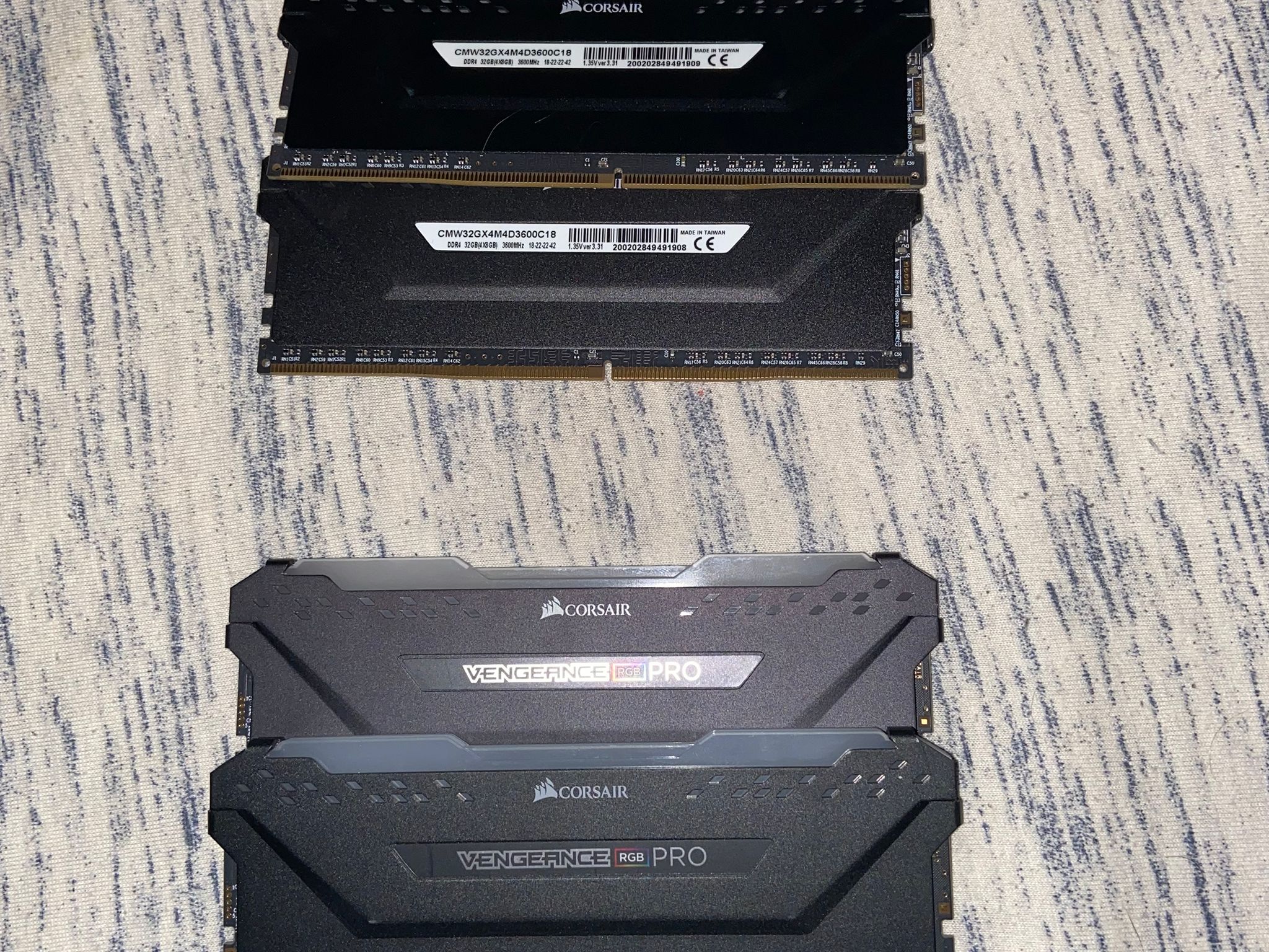 Used! Corsair vengeance RGB PRO 3600hz 4x8GB