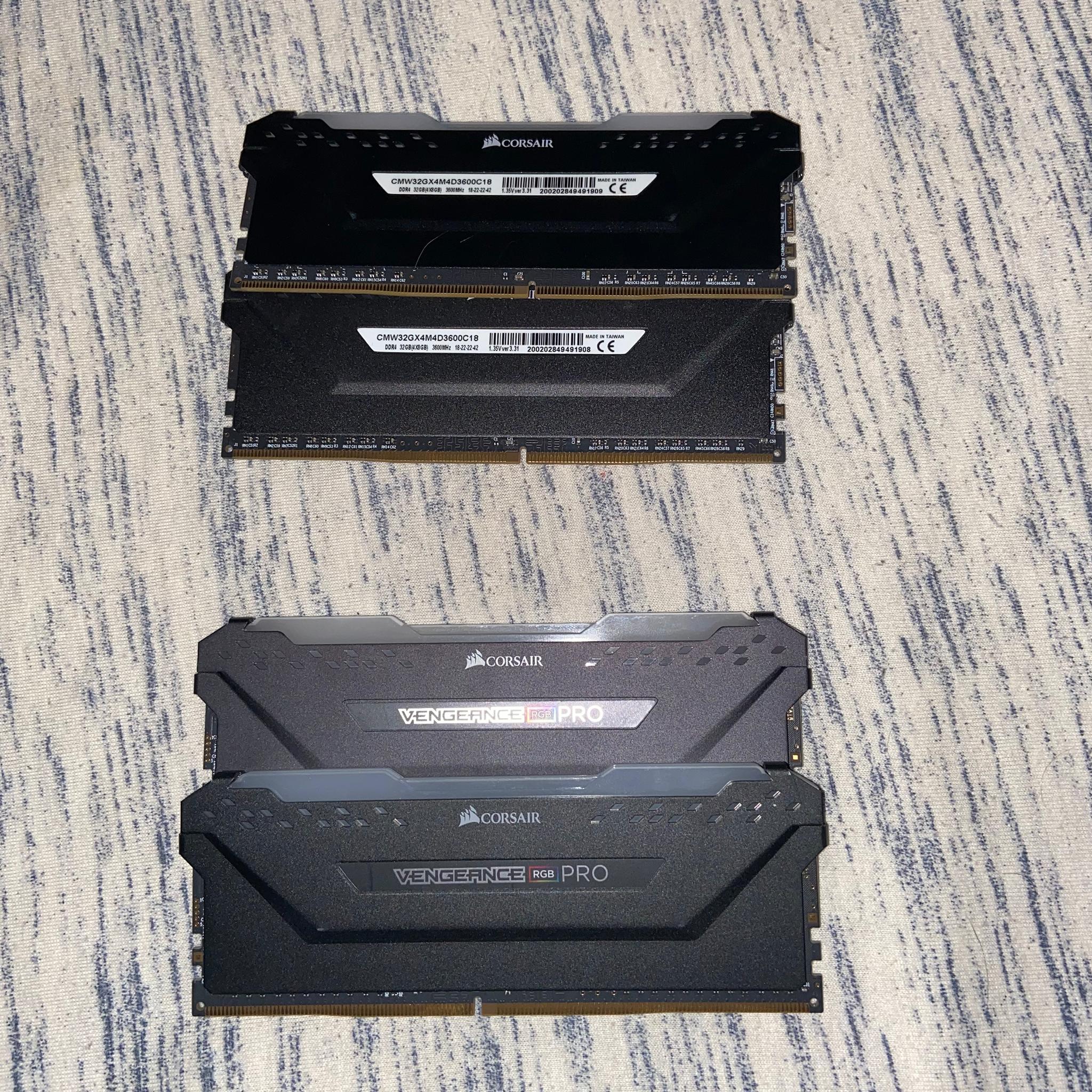 Used! Corsair vengeance RGB PRO 3600hz 4x8GB
