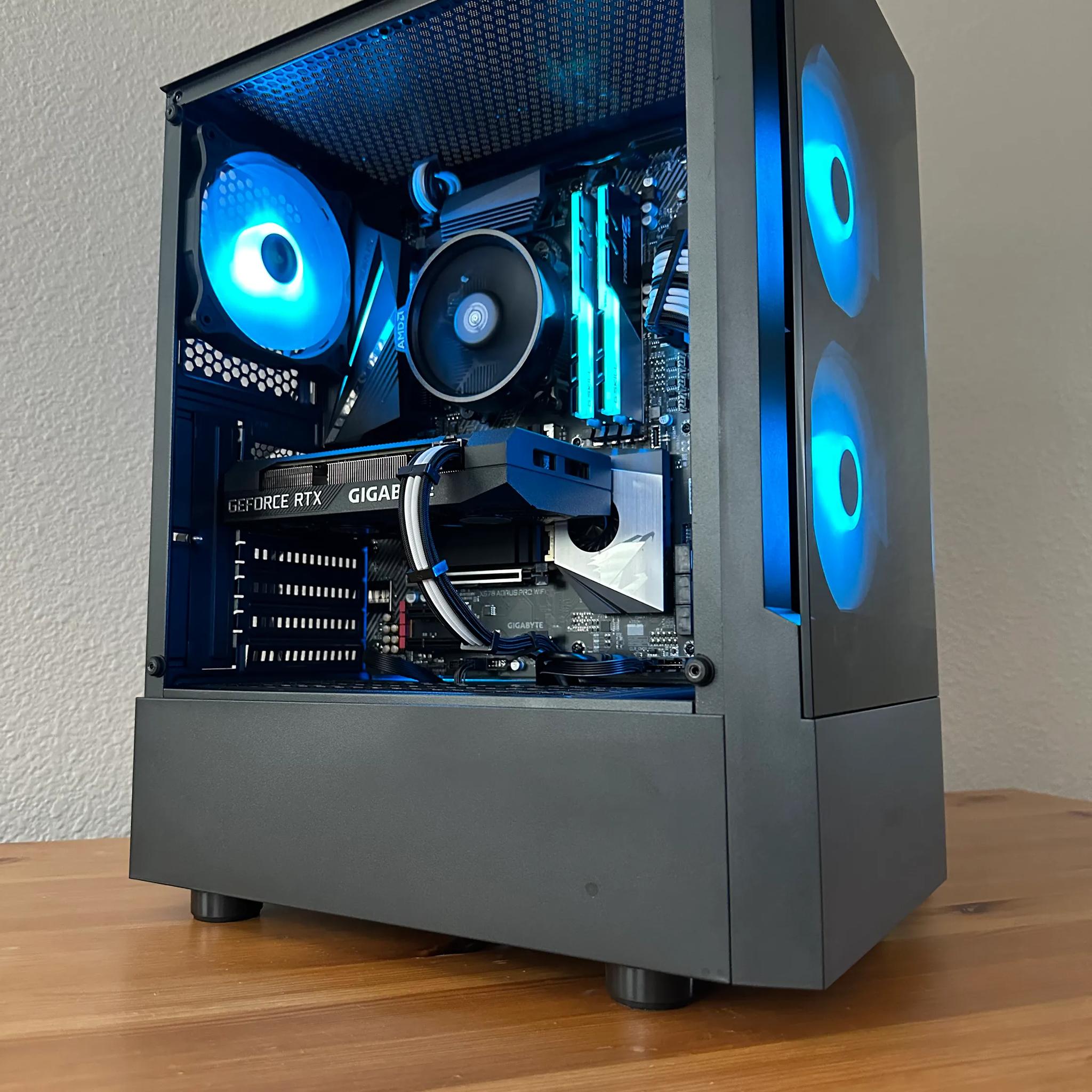 1080P Gaming PC | RTX 3060 ti | AMD Ryzen 7 5700G | 32GB 3600 MHZ RAM | 1TB M.2 | Keyboard | Wifi