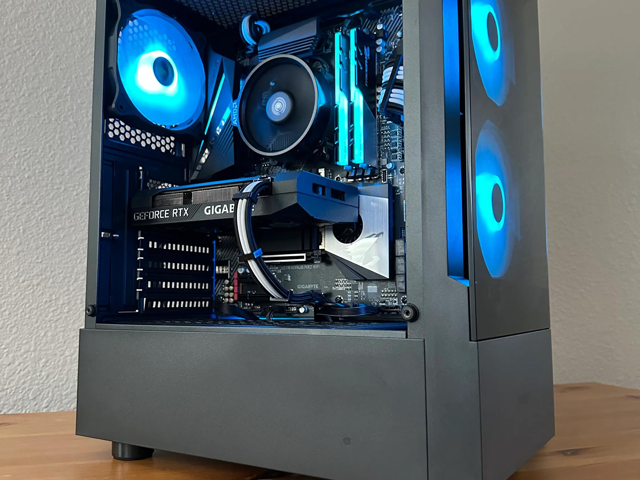 1080P Gaming PC | RTX 3060 ti | AMD Ryzen 7 5700G | 32GB 3600 MHZ RAM | 1TB M.2 | Keyboard | Wifi