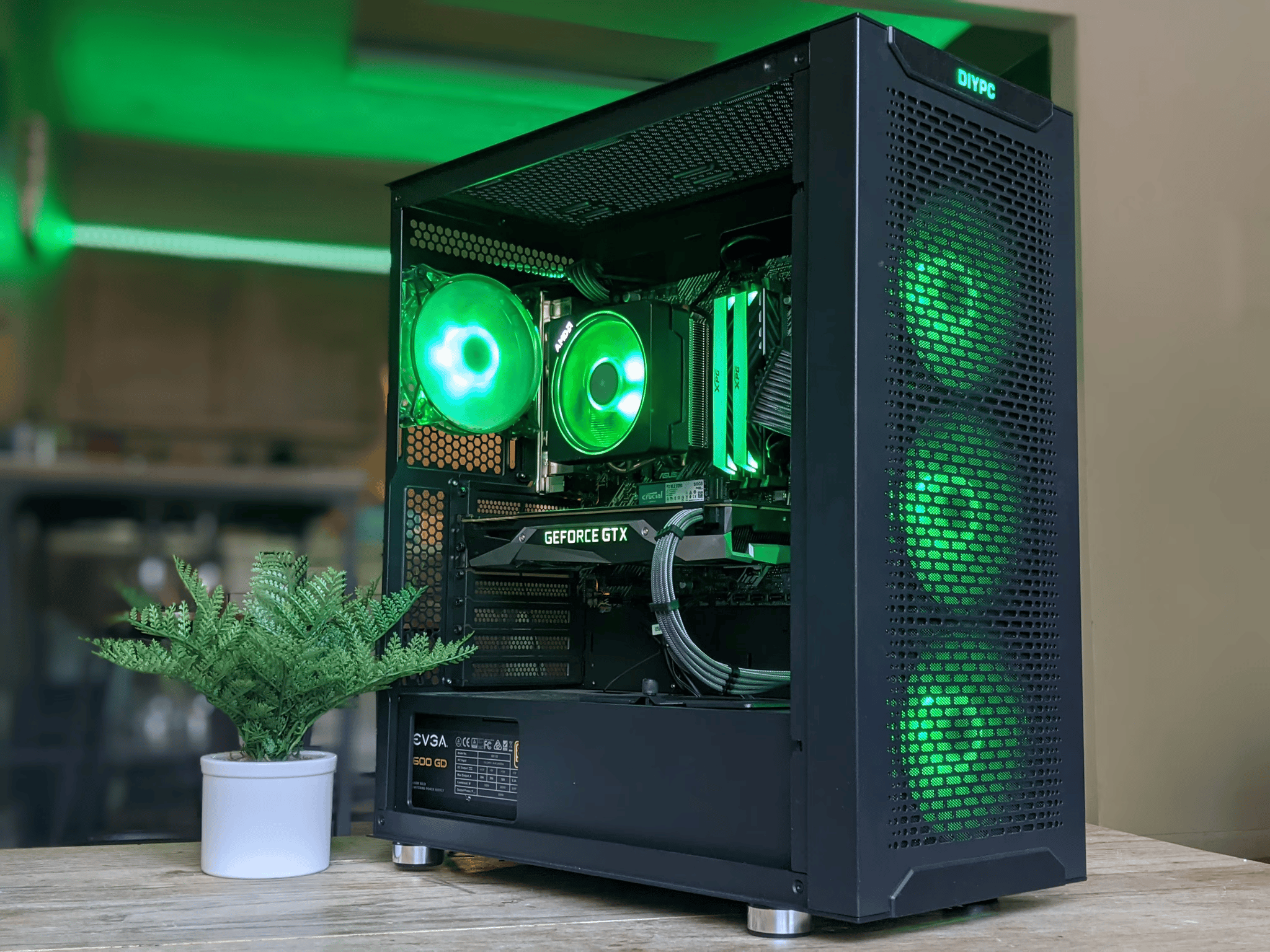 Ryzen 3300x GTX 1070ti Black Silver and RGB PC