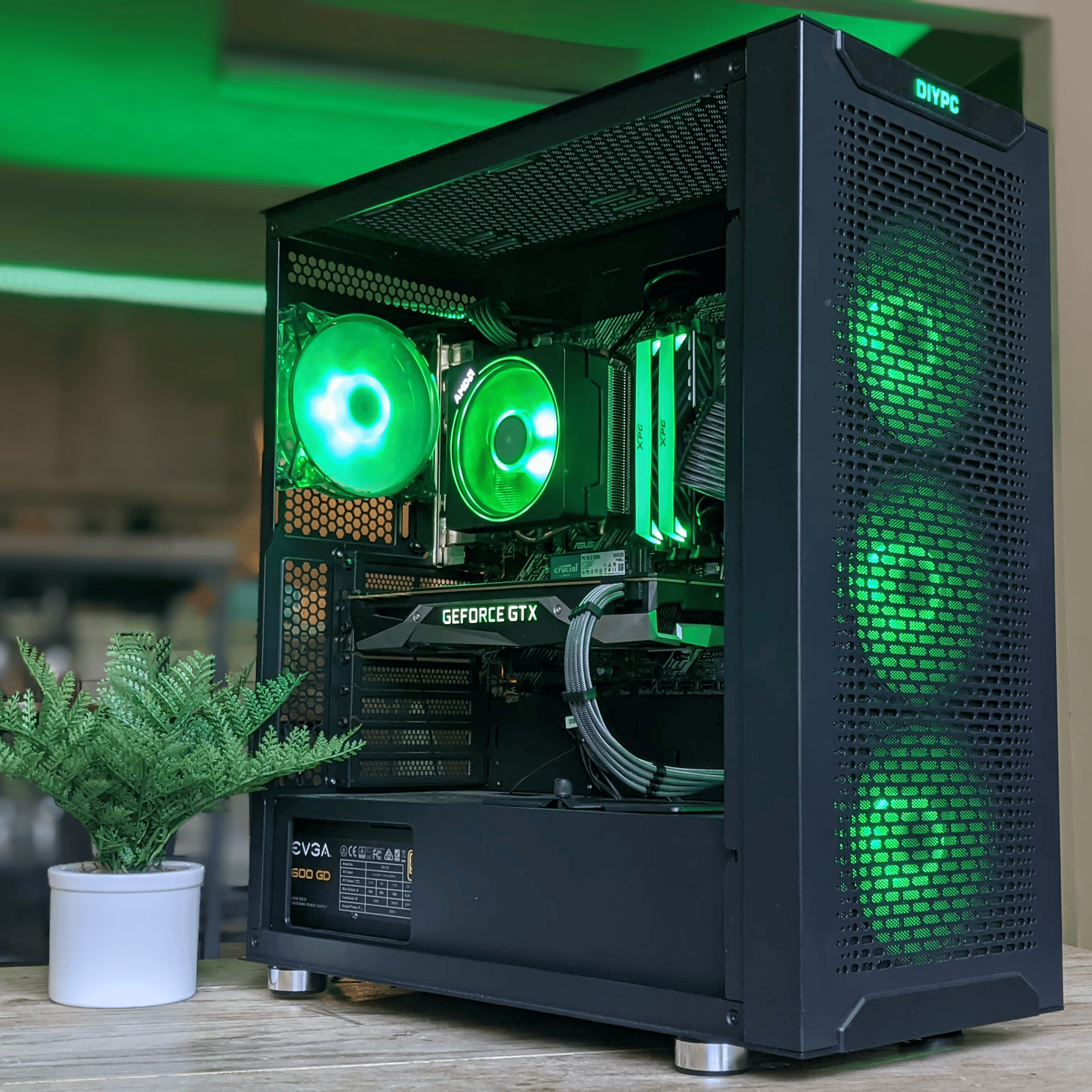 Ryzen 3300x GTX 1070ti Black Silver and RGB PC