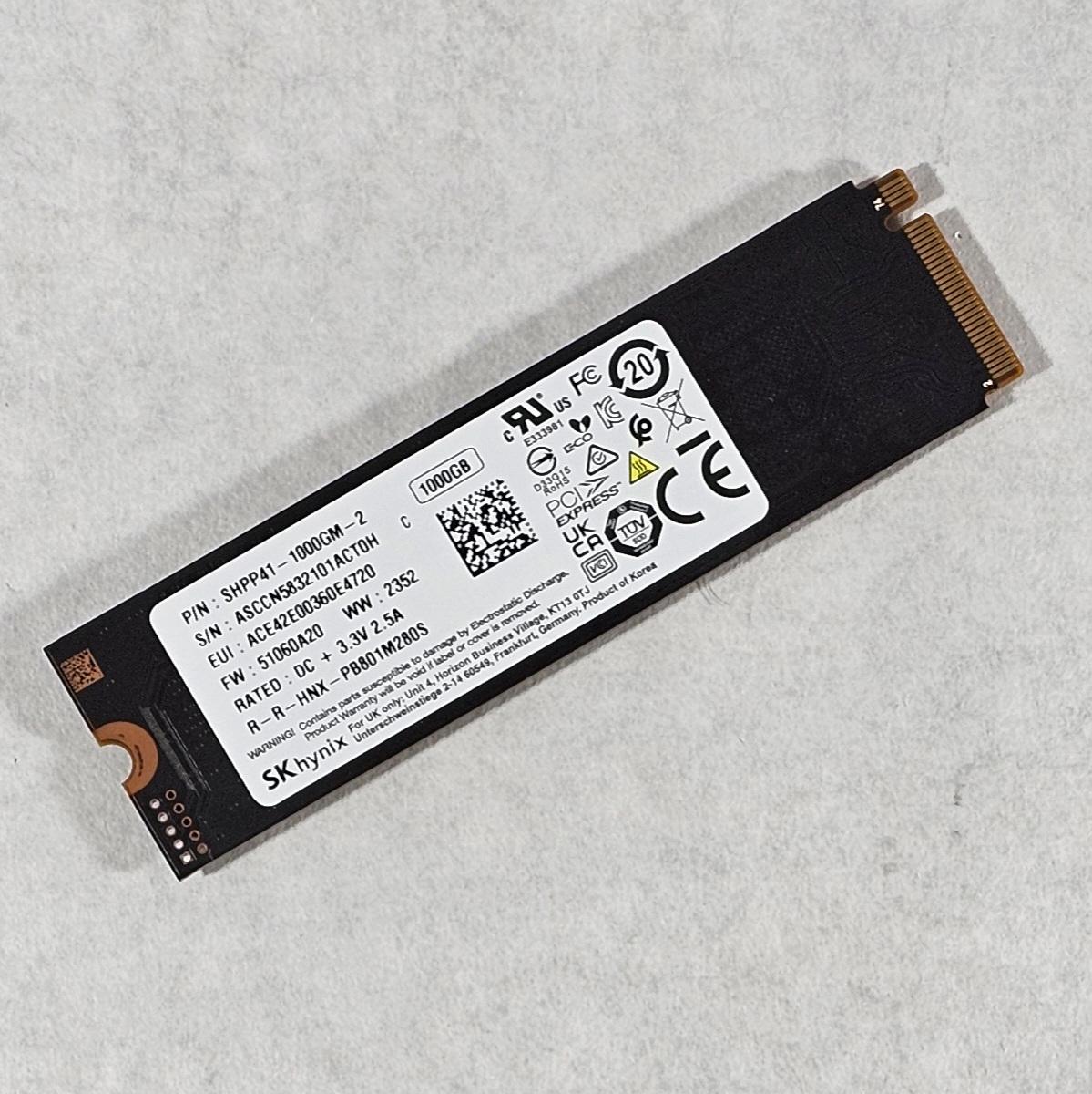 1TB NVMe M.2-383 SSD SK hynix Platinum P41