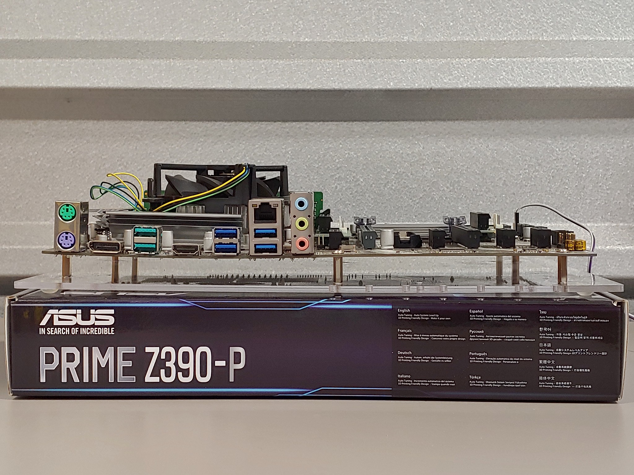 ASUS PRIME Z390-P + Celeron G4930 + 8GB DDR4-2400 – Tested – Box & Accessories