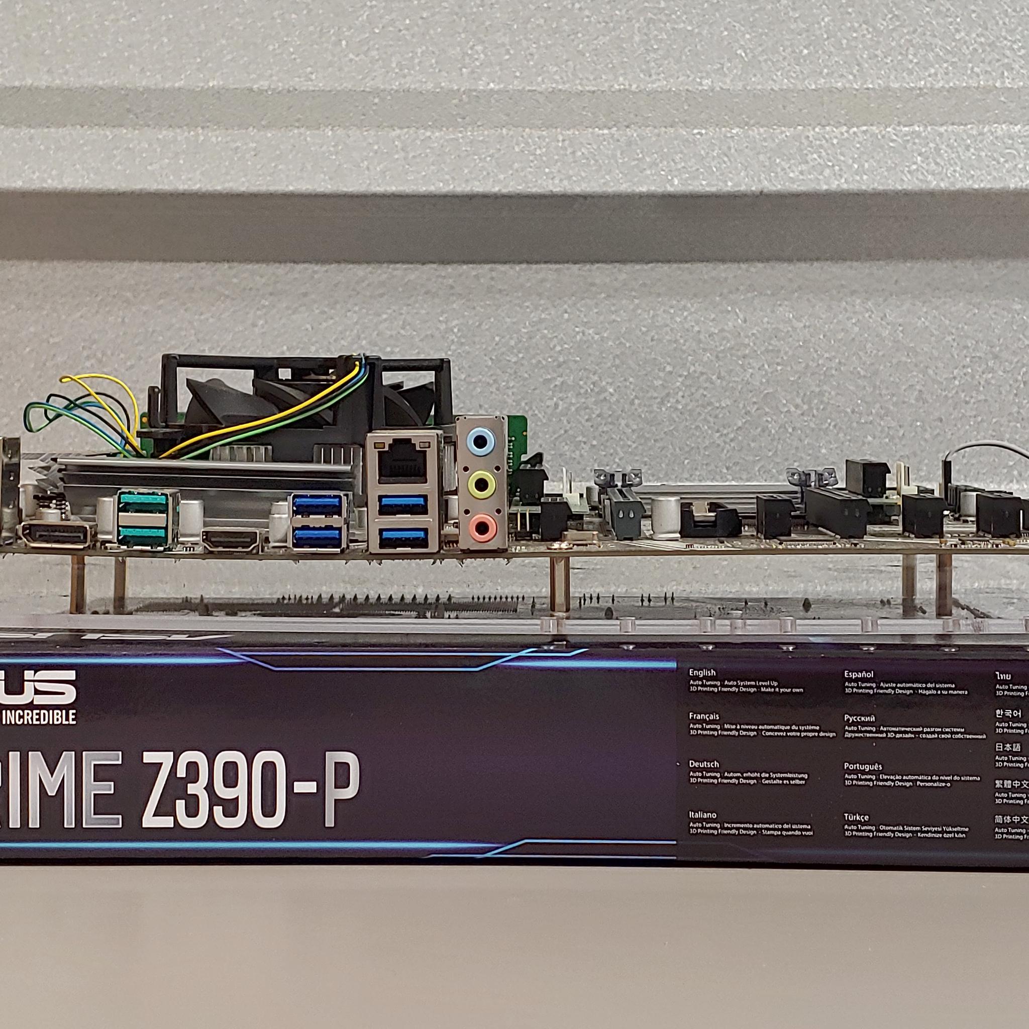 ASUS PRIME Z390-P + Celeron G4930 + 8GB DDR4-2400 – Tested – Box & Accessories