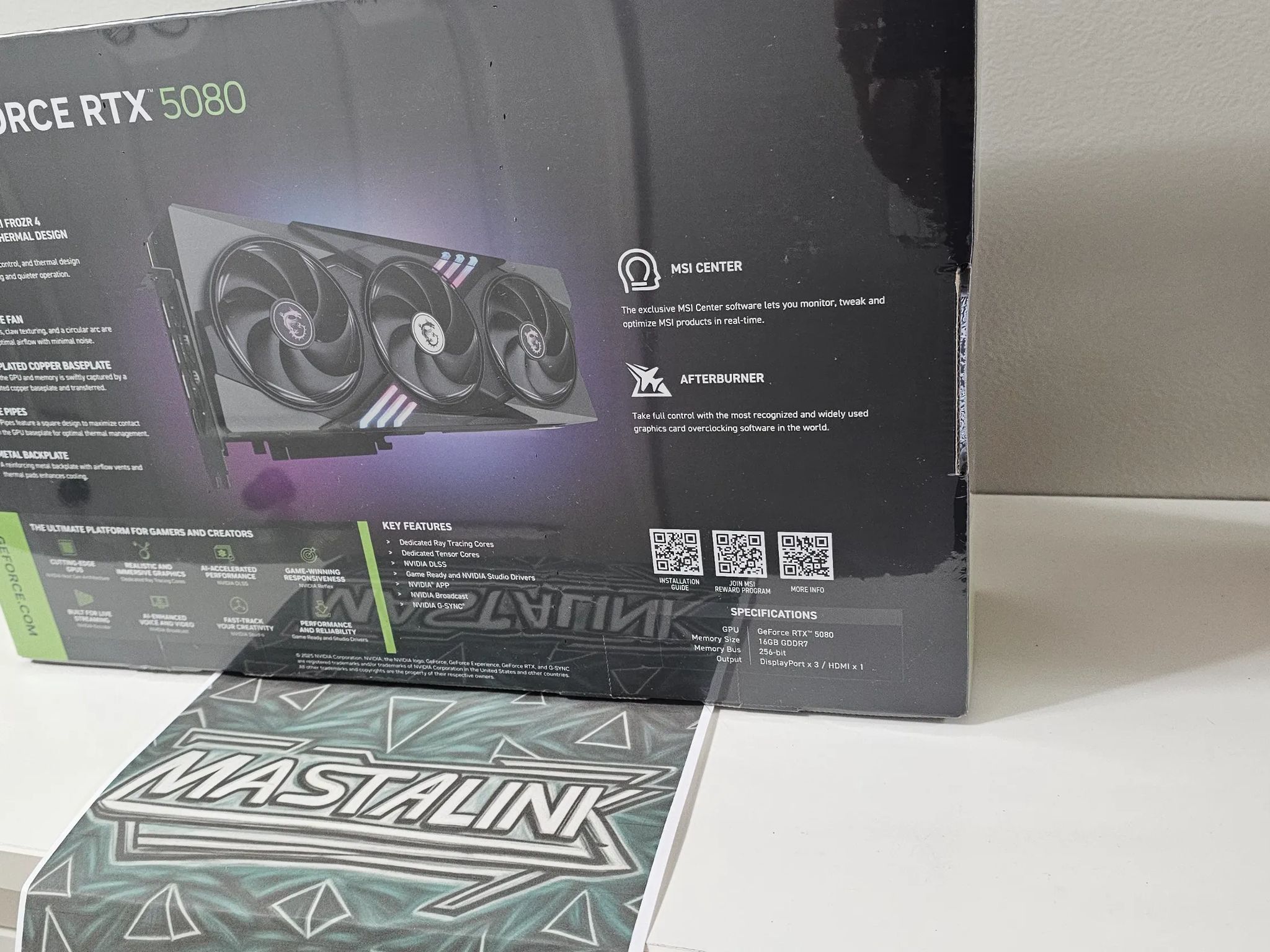 MSI GeForce RTX™ 5080 16G Gaming Trio OC