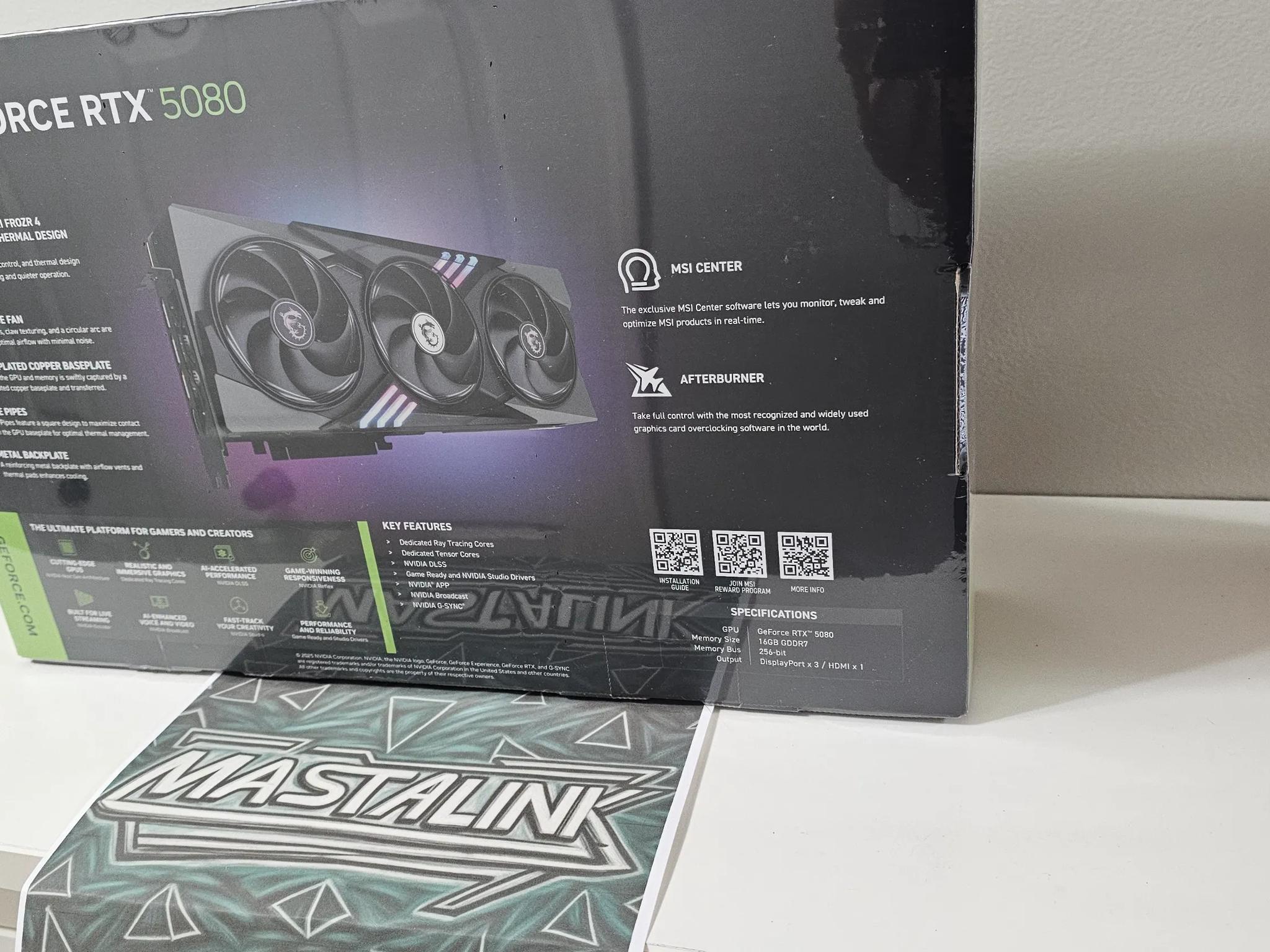 MSI GeForce RTX™ 5080 16G Gaming Trio OC