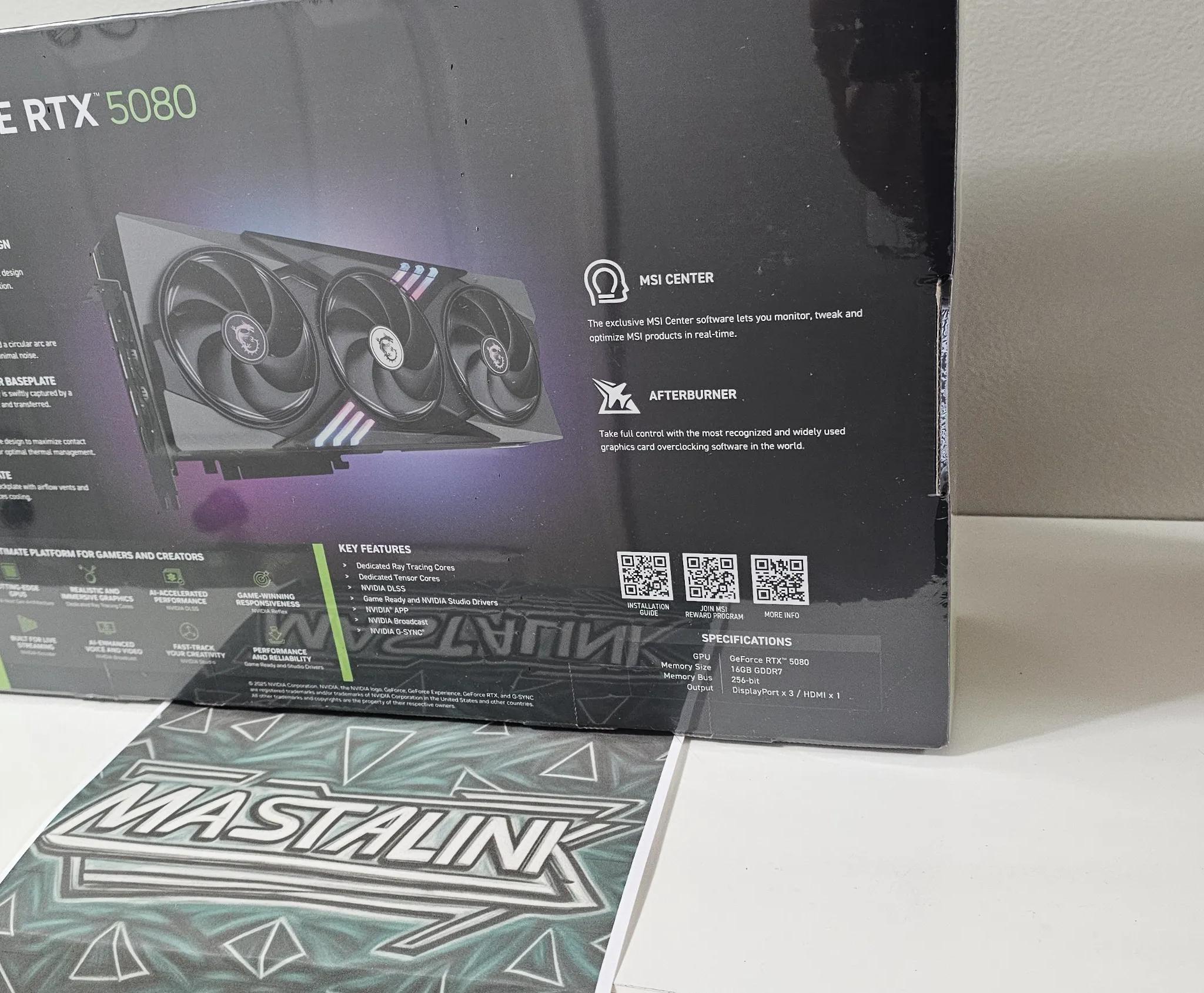 MSI GeForce RTX™ 5080 16G Gaming Trio OC